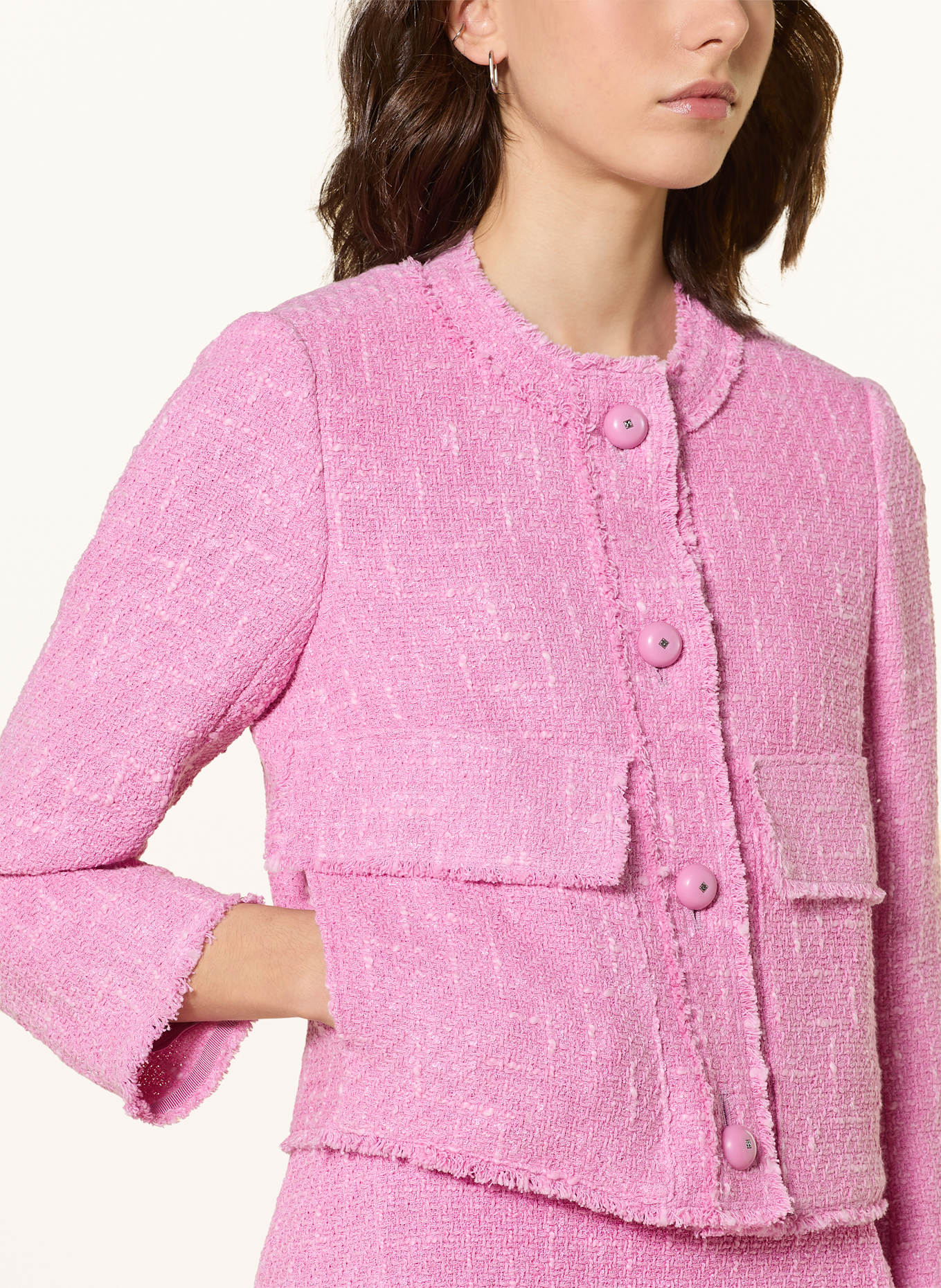 LUISA CERANO Tweed-Jacke: ROSA