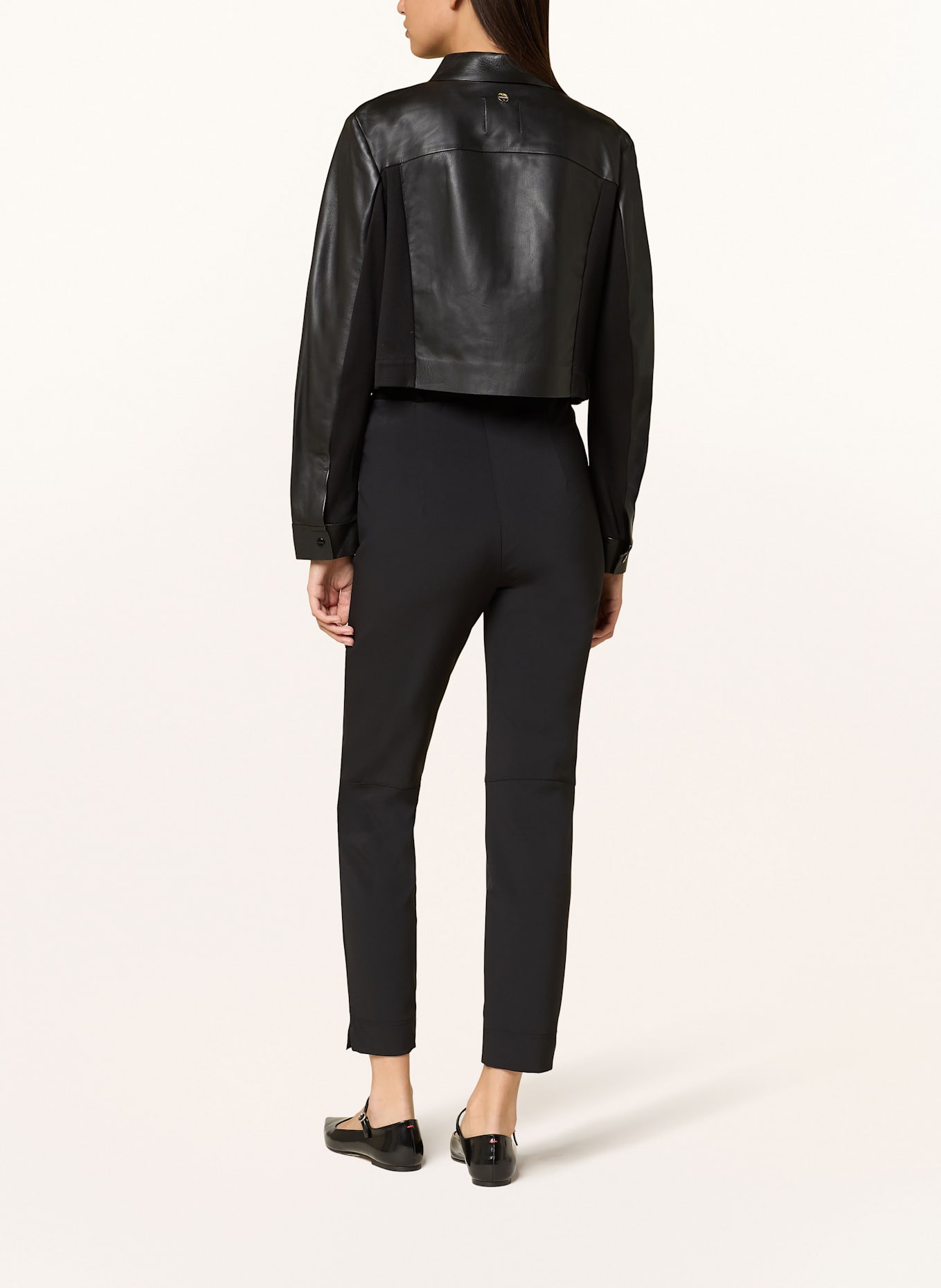 MARC CAIN Kožená bunda: 900 BLACK