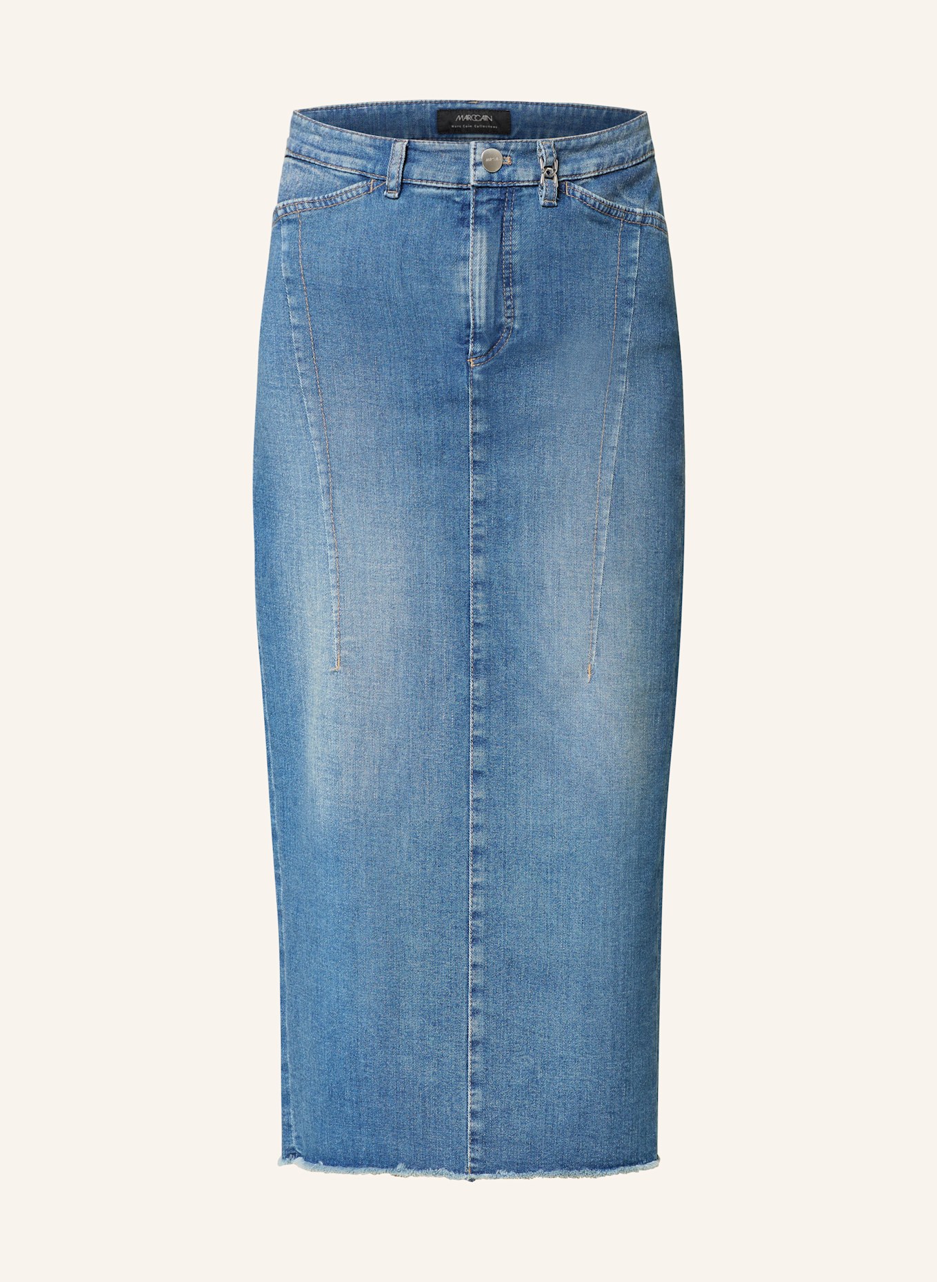 MARC CAIN Denim skirt: 353 blue denim