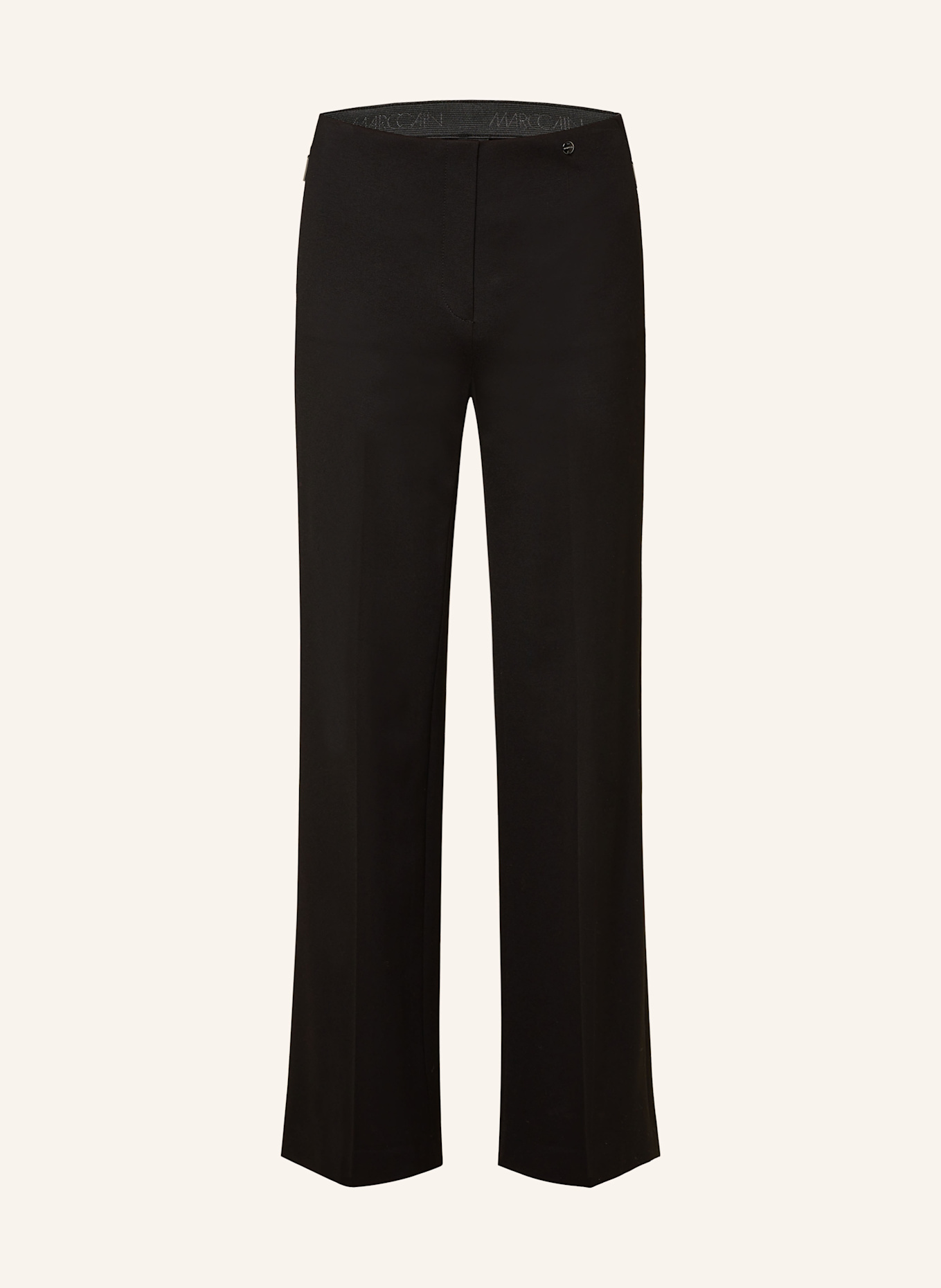 MARC CAIN WINDER wide leg trousers, Color: 900 BLACK (Image 1)