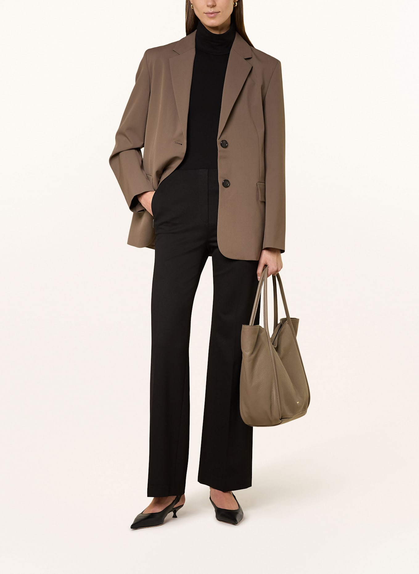 MARC CAIN WINDER wide leg trousers, Color: 900 BLACK (Image 2)