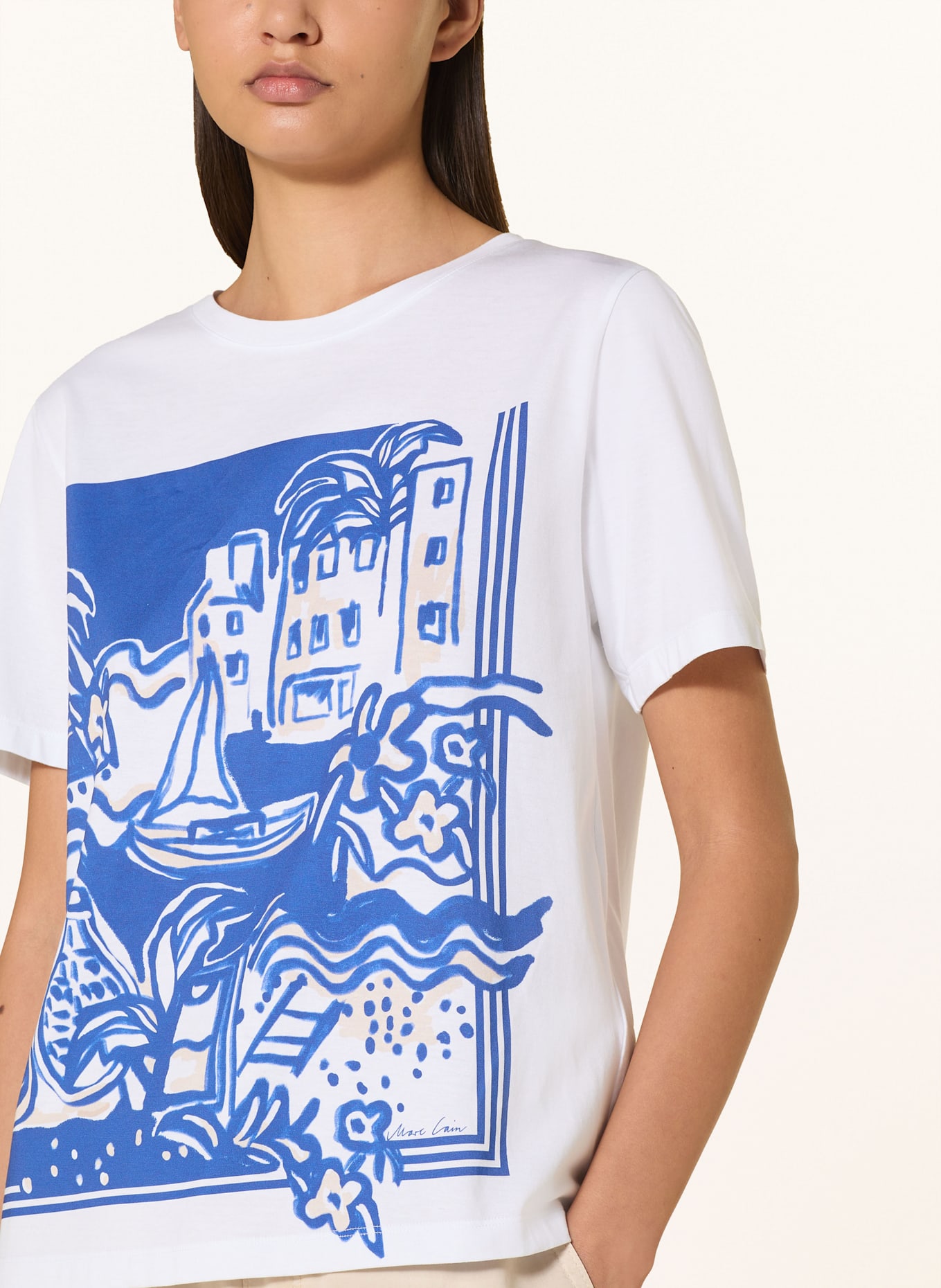 MARC CAIN T-shirt: 100 WHITE