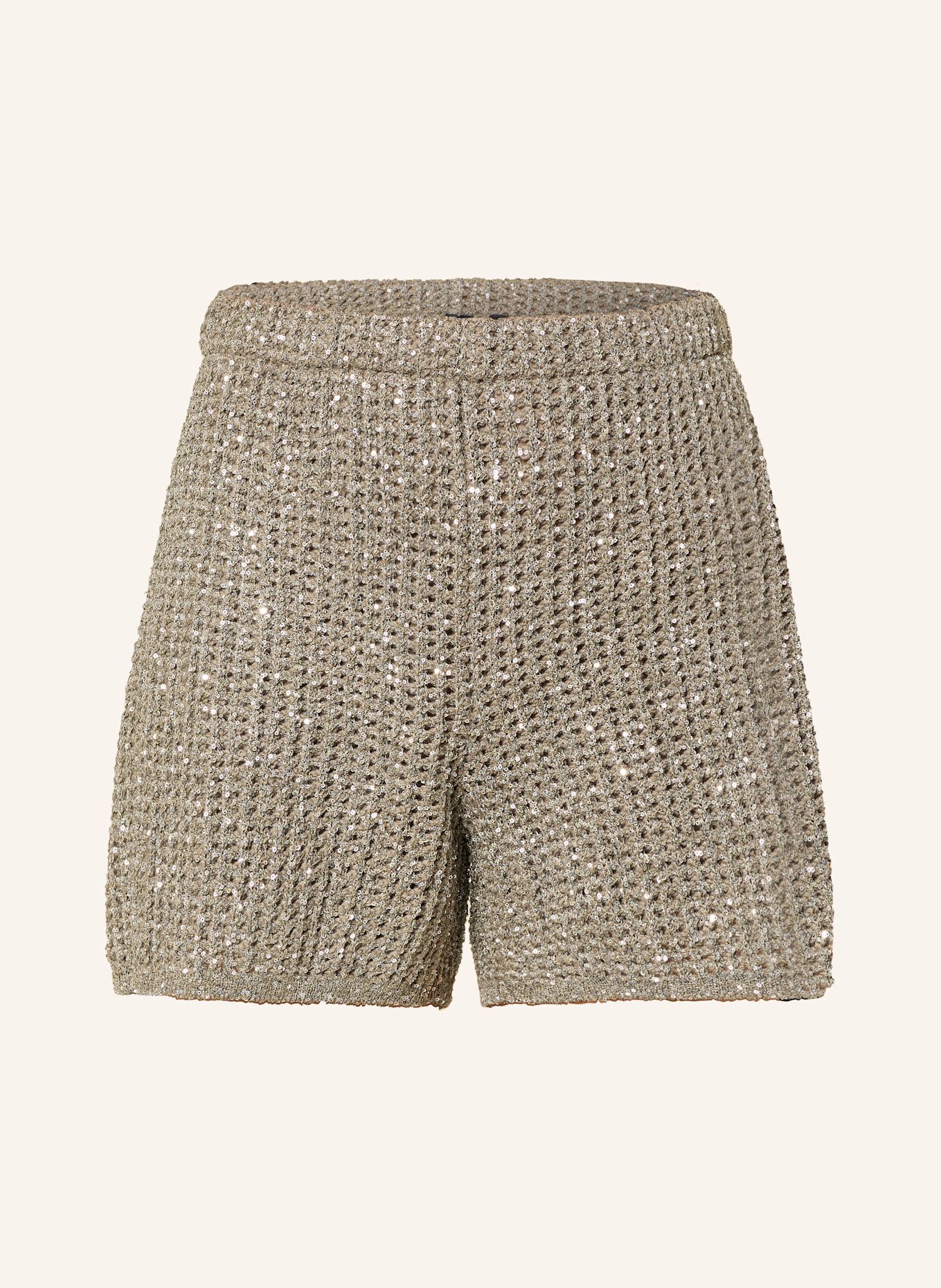 MARC CAIN WASHINGTON knitted shorts with sequins: GRAY