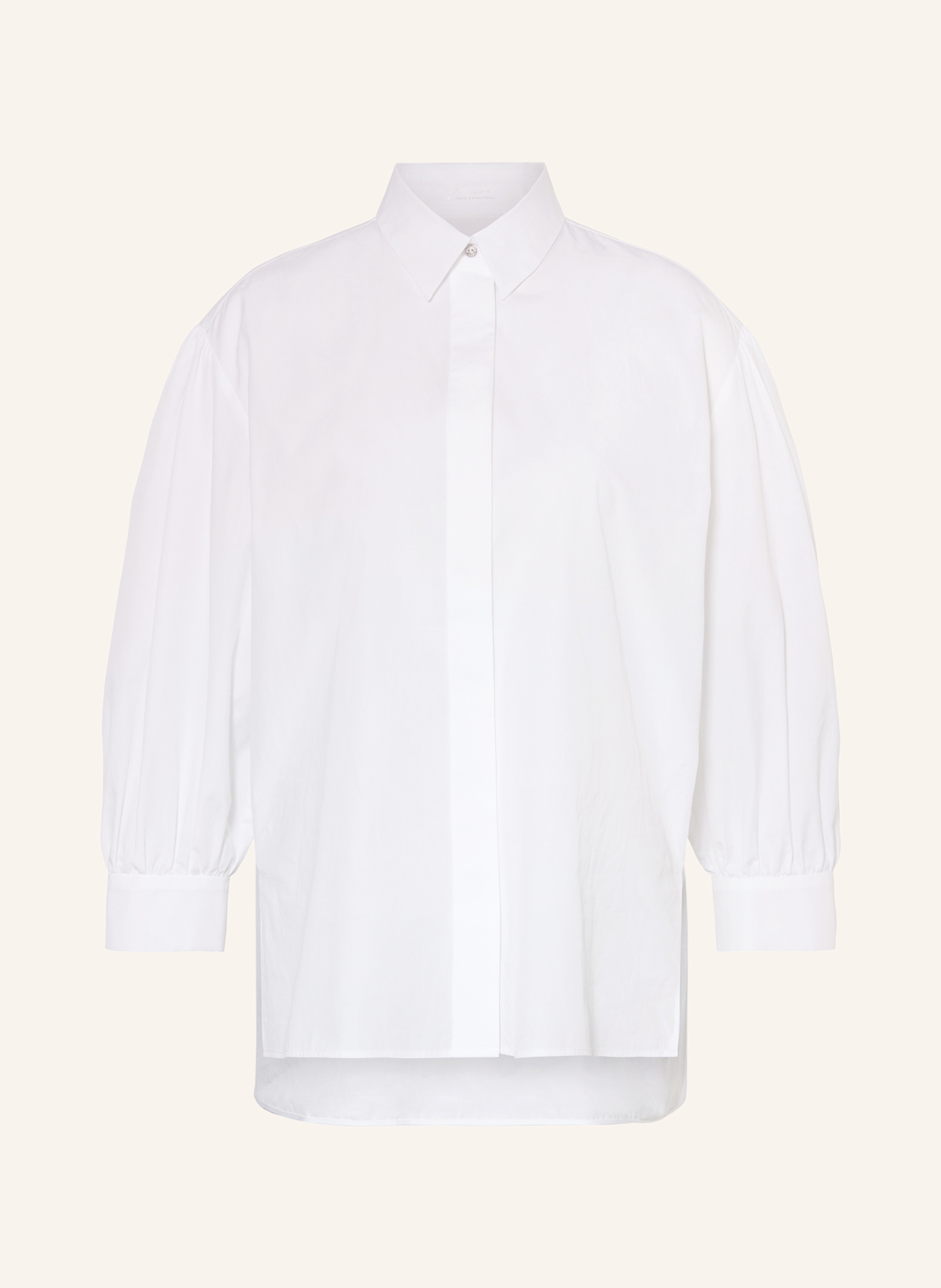 MARC CAIN Hemdbluse mit 3/4-Arm: 100 WHITE