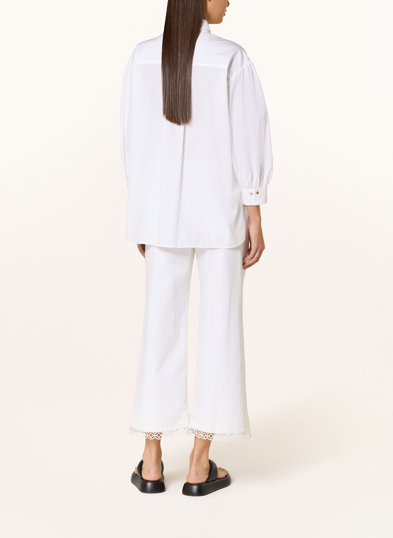 MARC CAIN Hemdbluse mit 3/4-Arm: 100 WHITE