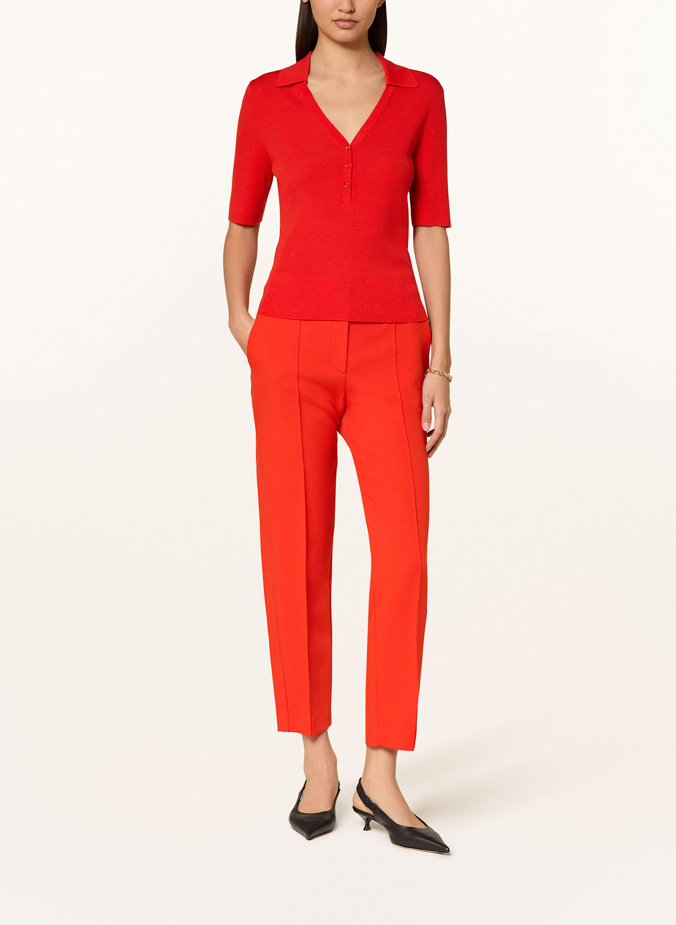 MARC CAIN gebreide trui: 271 flame red