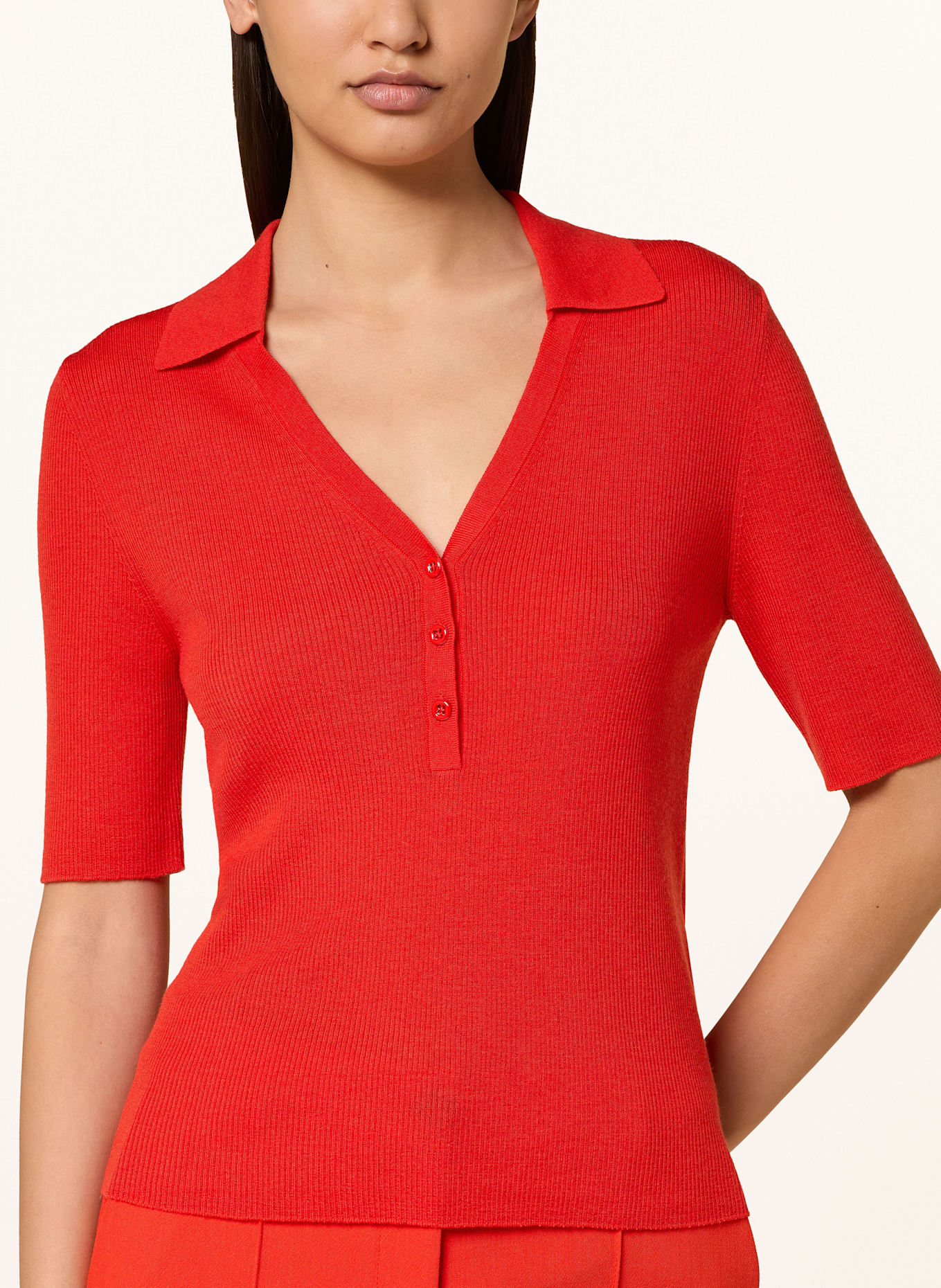 MARC CAIN gebreide trui: 271 flame red