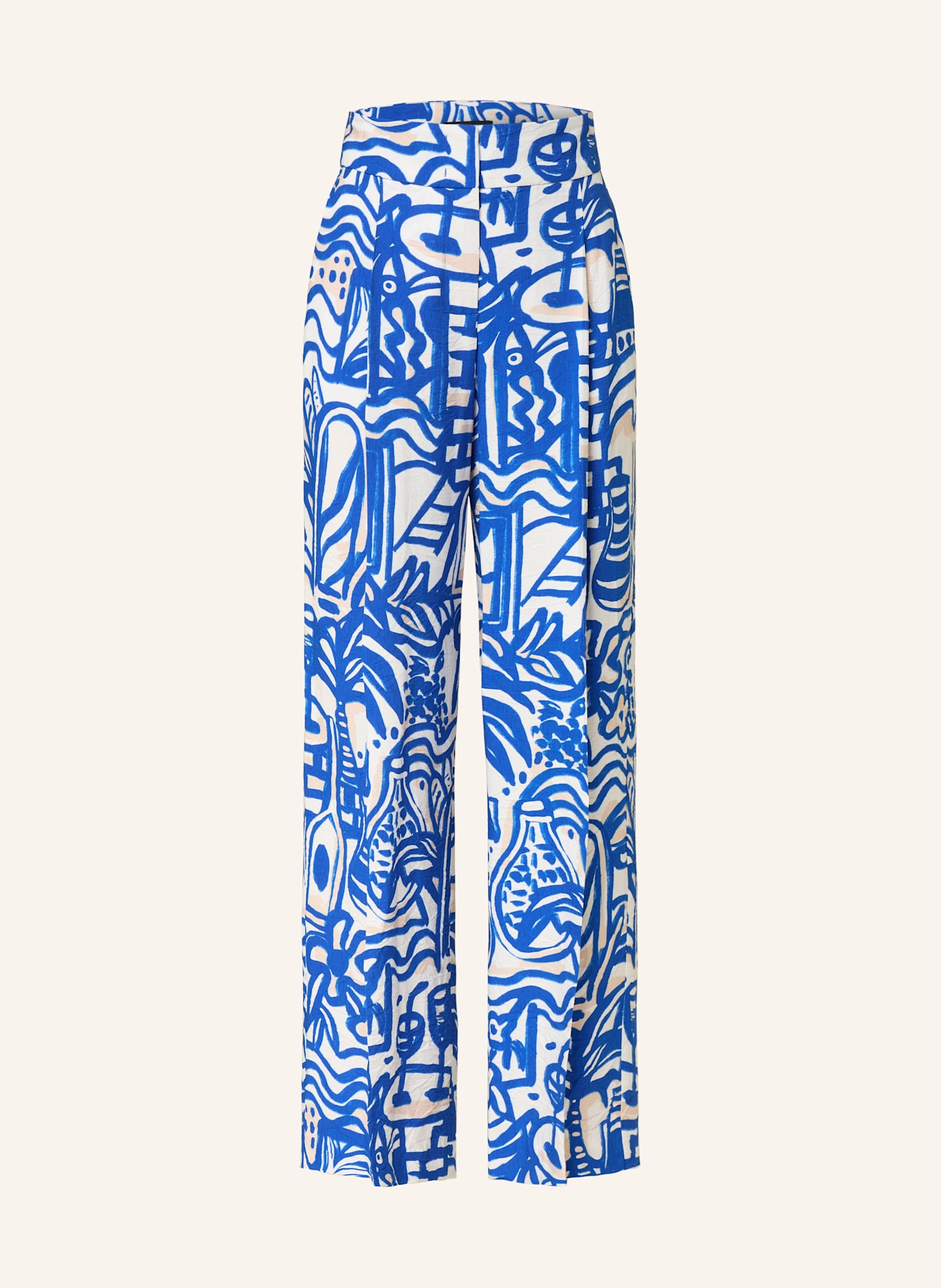 MARC CAIN Wide leg trousers MIRA: 366 gentian