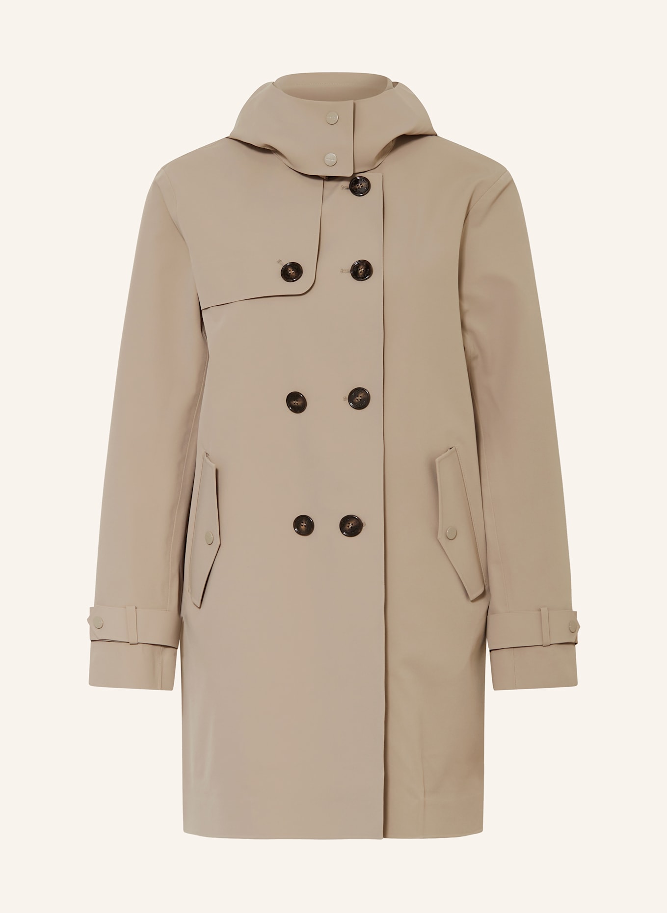 MARC CAIN Trenčkot s odnímatelnou kapucí: 581 sage powder