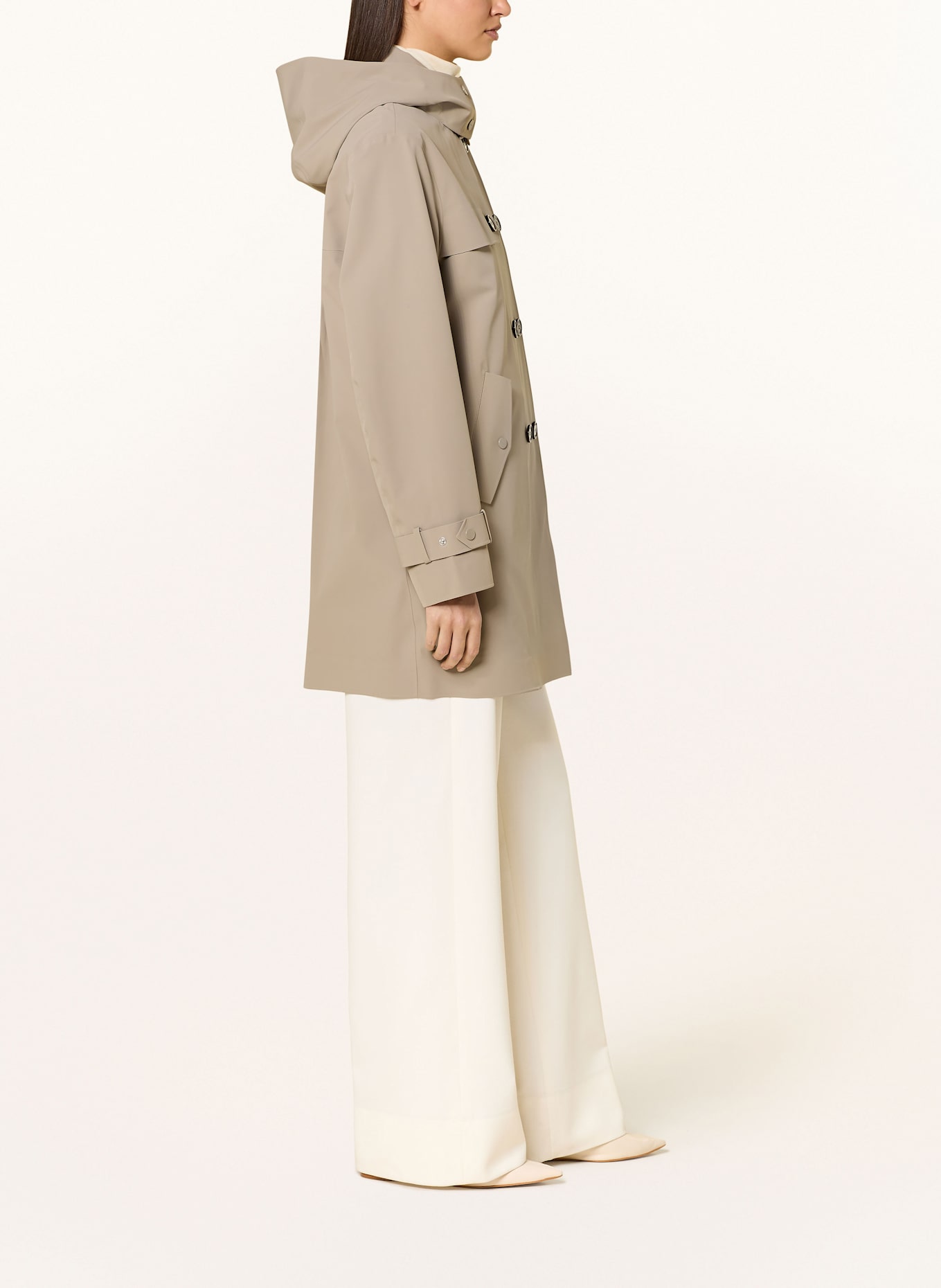 MARC CAIN Trenčkot s odnímatelnou kapucí: 581 sage powder