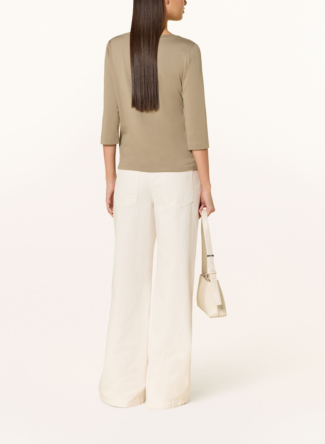 MARC CAIN Jersey shirt with 3/4 sleeves: 581 sage powder