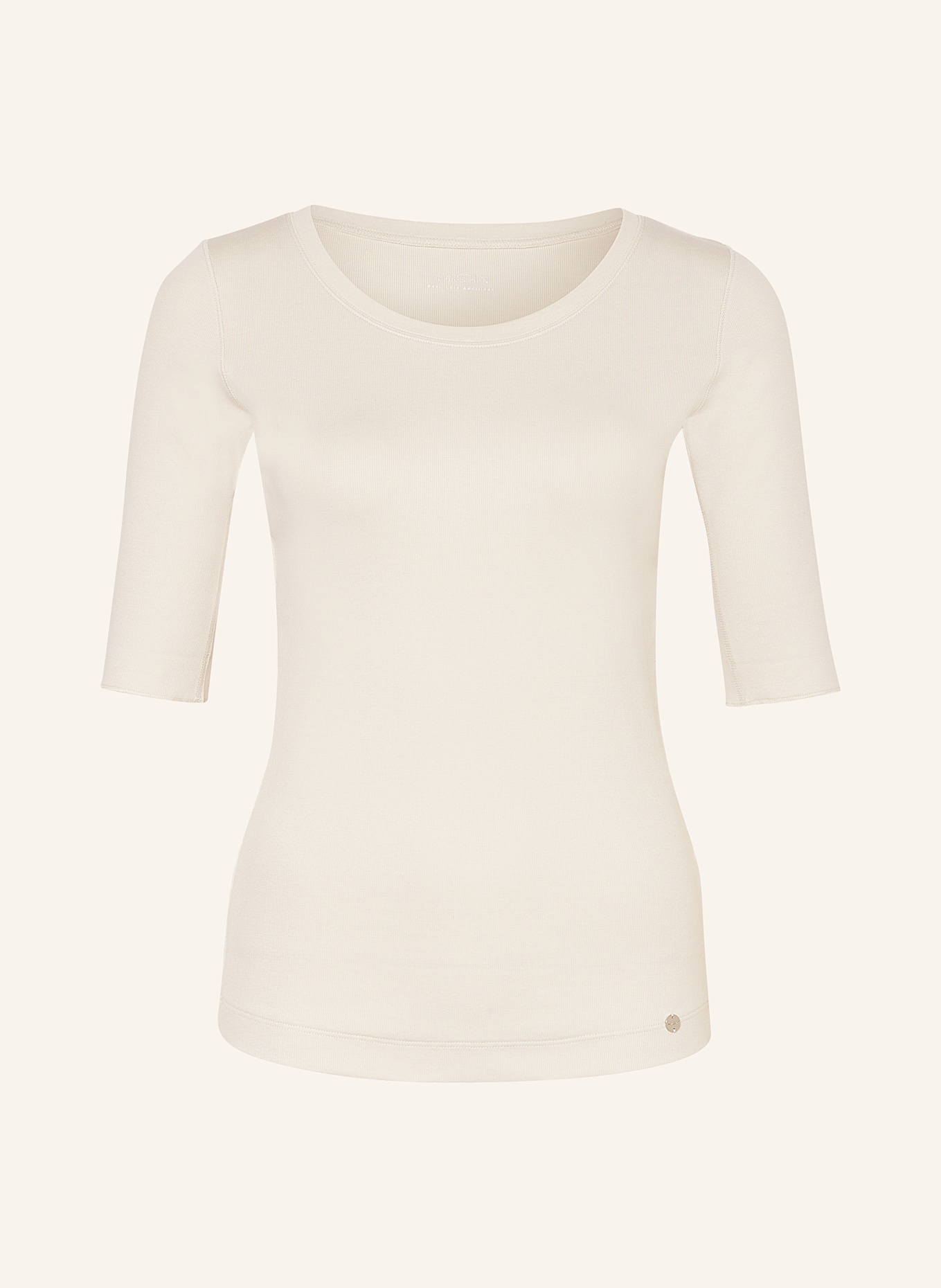 MARC CAIN Tričko s 3/4 rukávem: SVĚTLE ŠEDÁ