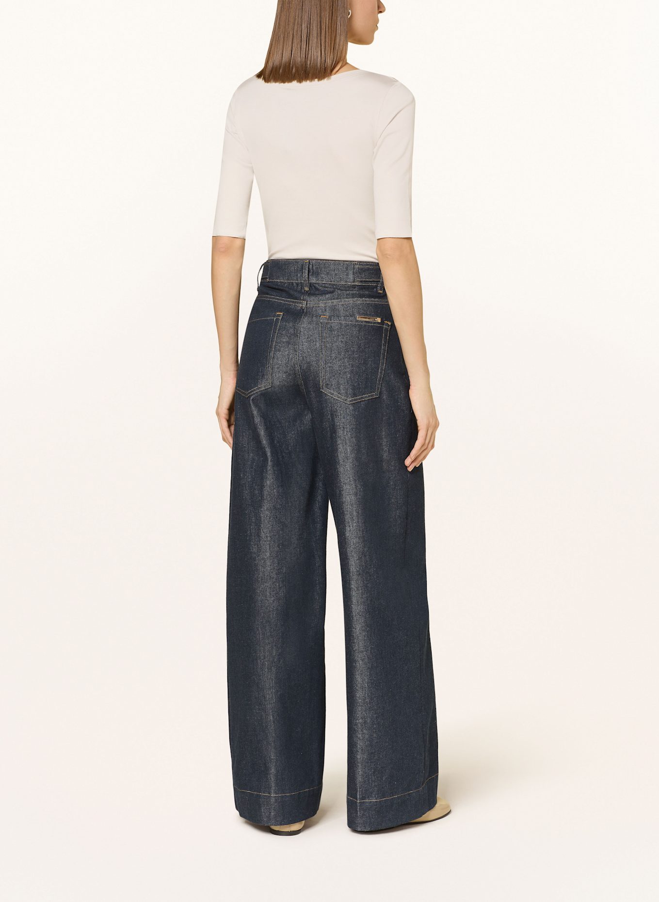 MARC CAIN Tričko s 3/4 rukávem: SVĚTLE ŠEDÁ