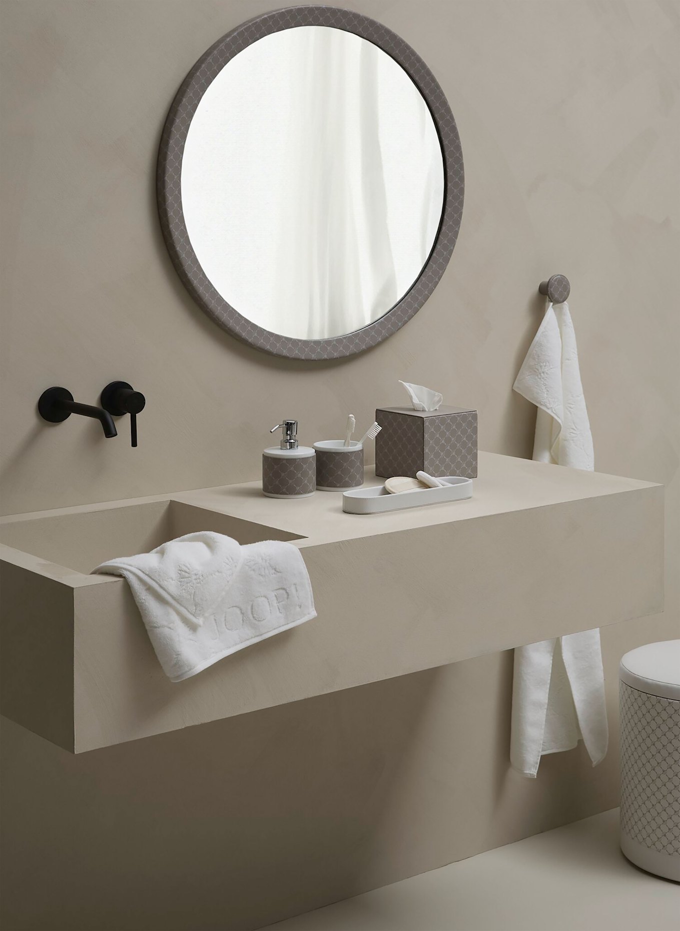 JOOP! CORNFLOWER tissue box: BEIGE / WHITE