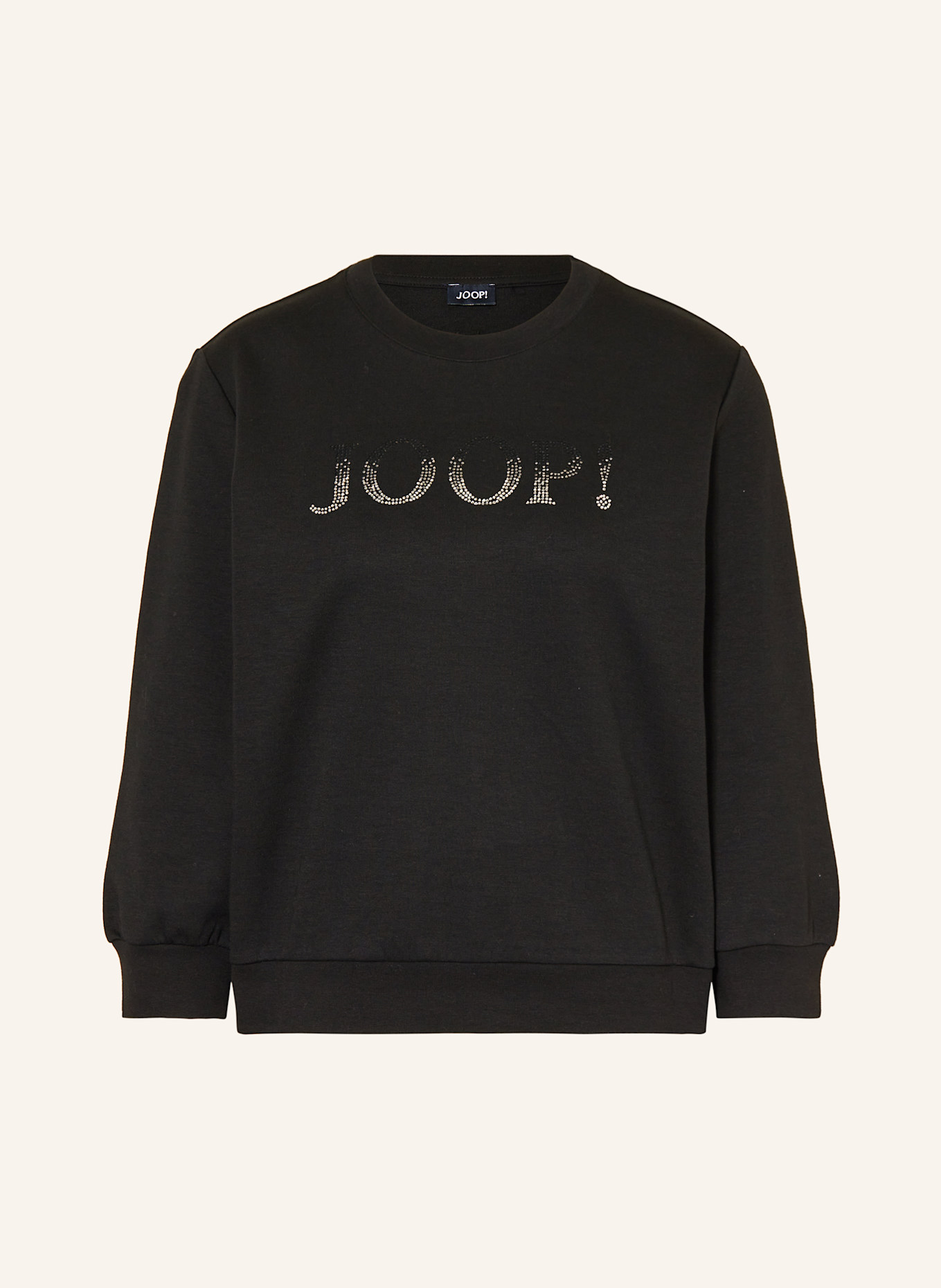 JOOP! Sweatshirt TAMILA mit Schmucksteinen: SCHWARZ