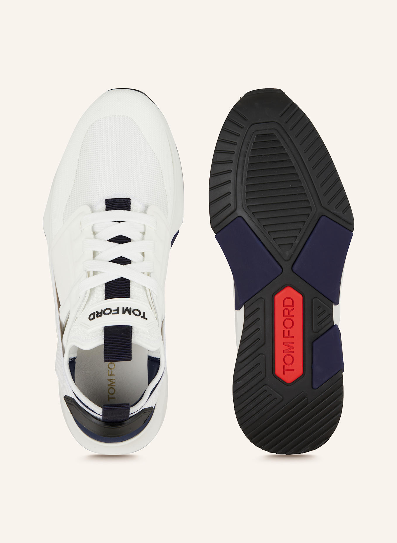 TOM FORD Sneakers JAGO: WHITE / DARK BLUE
