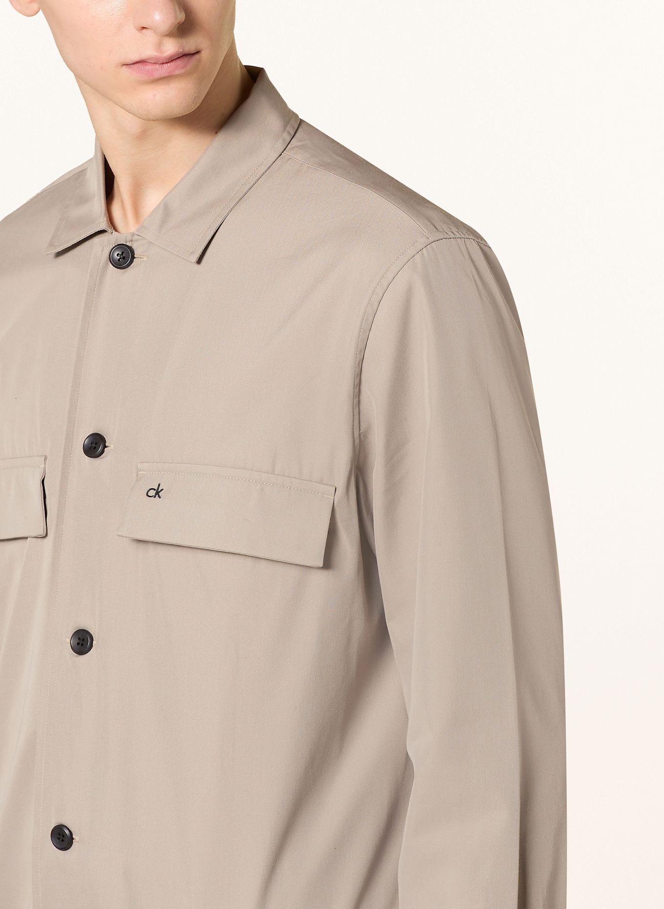 Calvin Klein Overshirt: TAUPE
