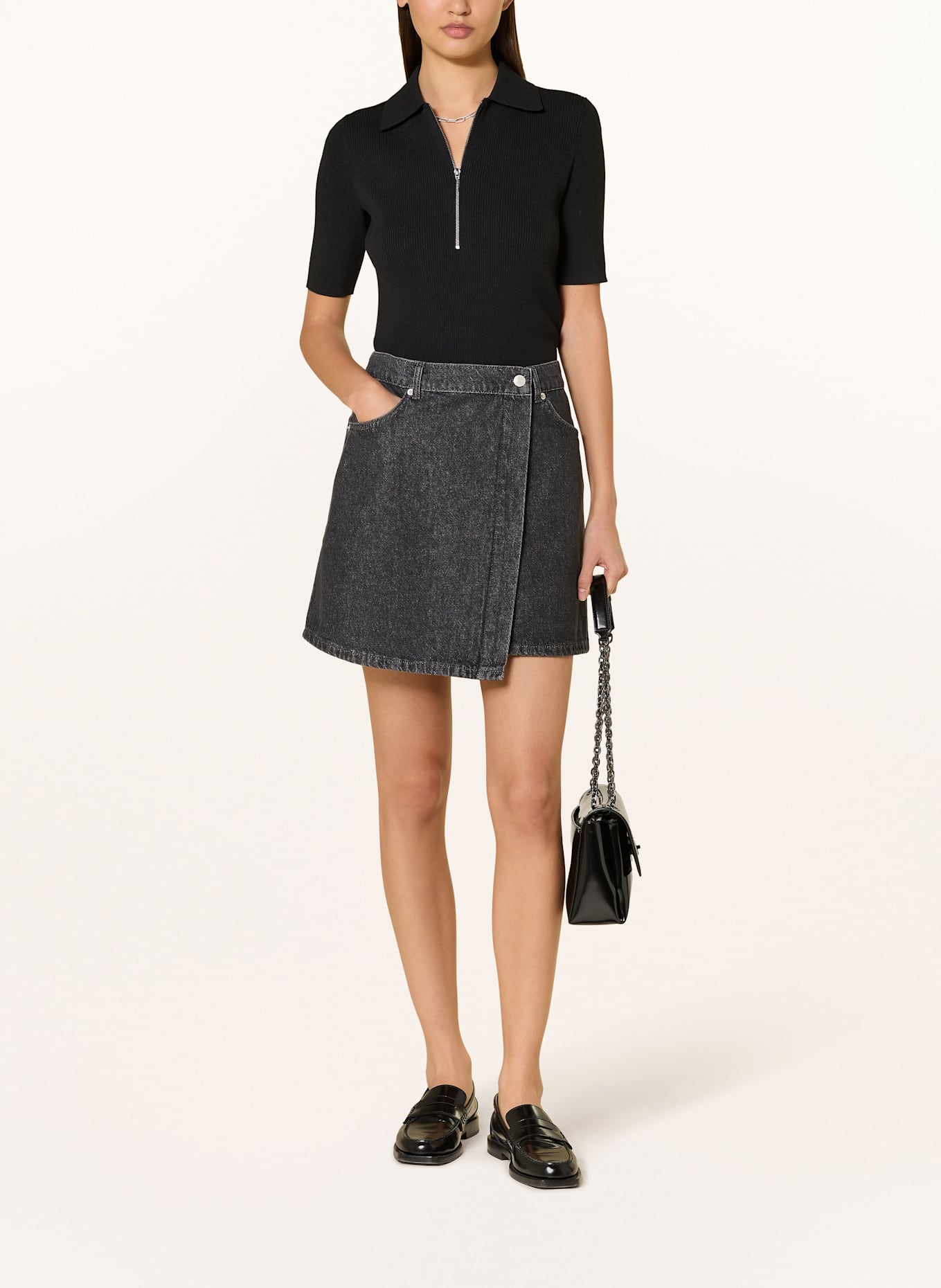 Calvin Klein Strick-Poloshirt: SCHWARZ