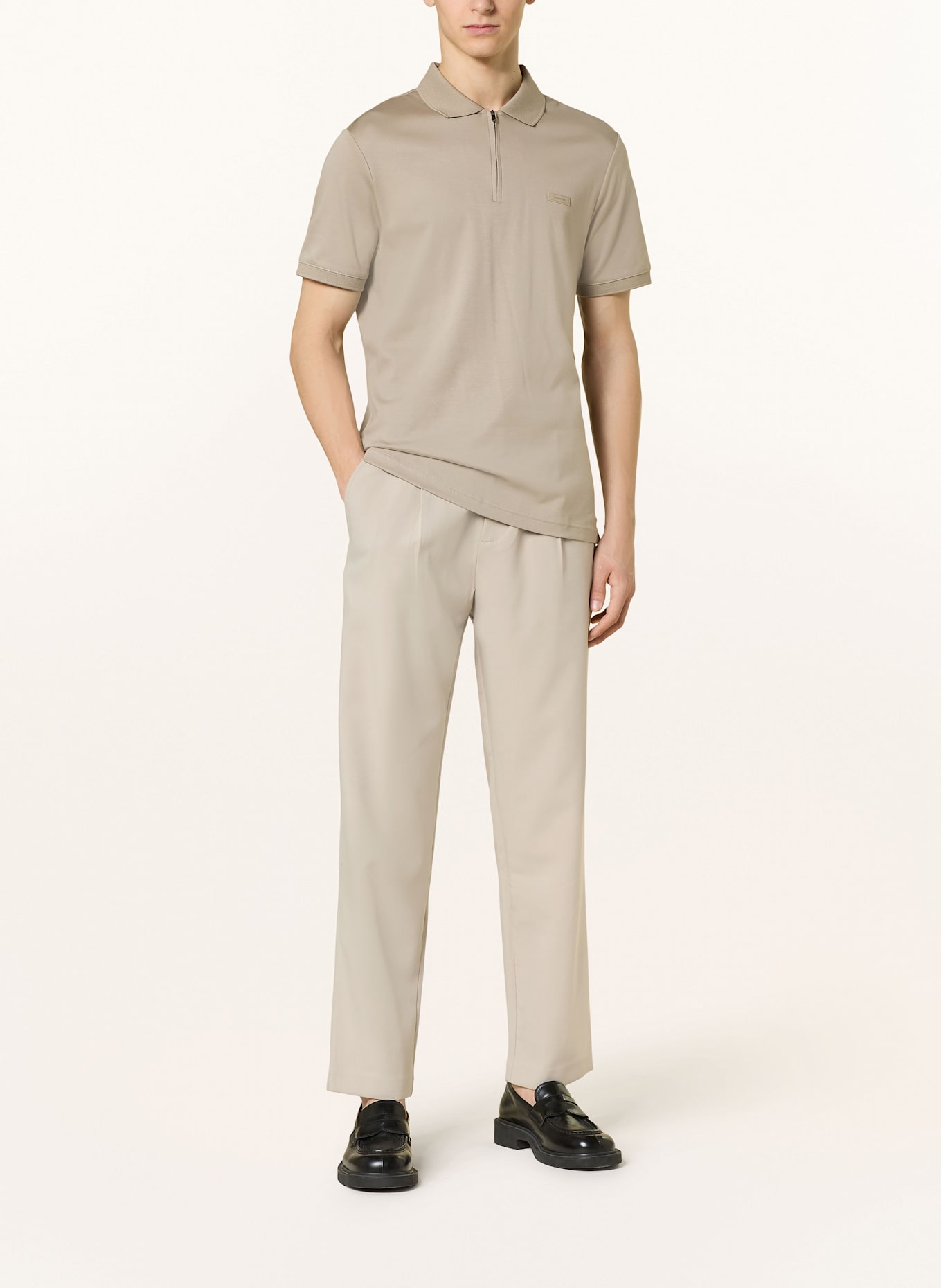 Calvin Klein Jersey poloshirt: TAUPE