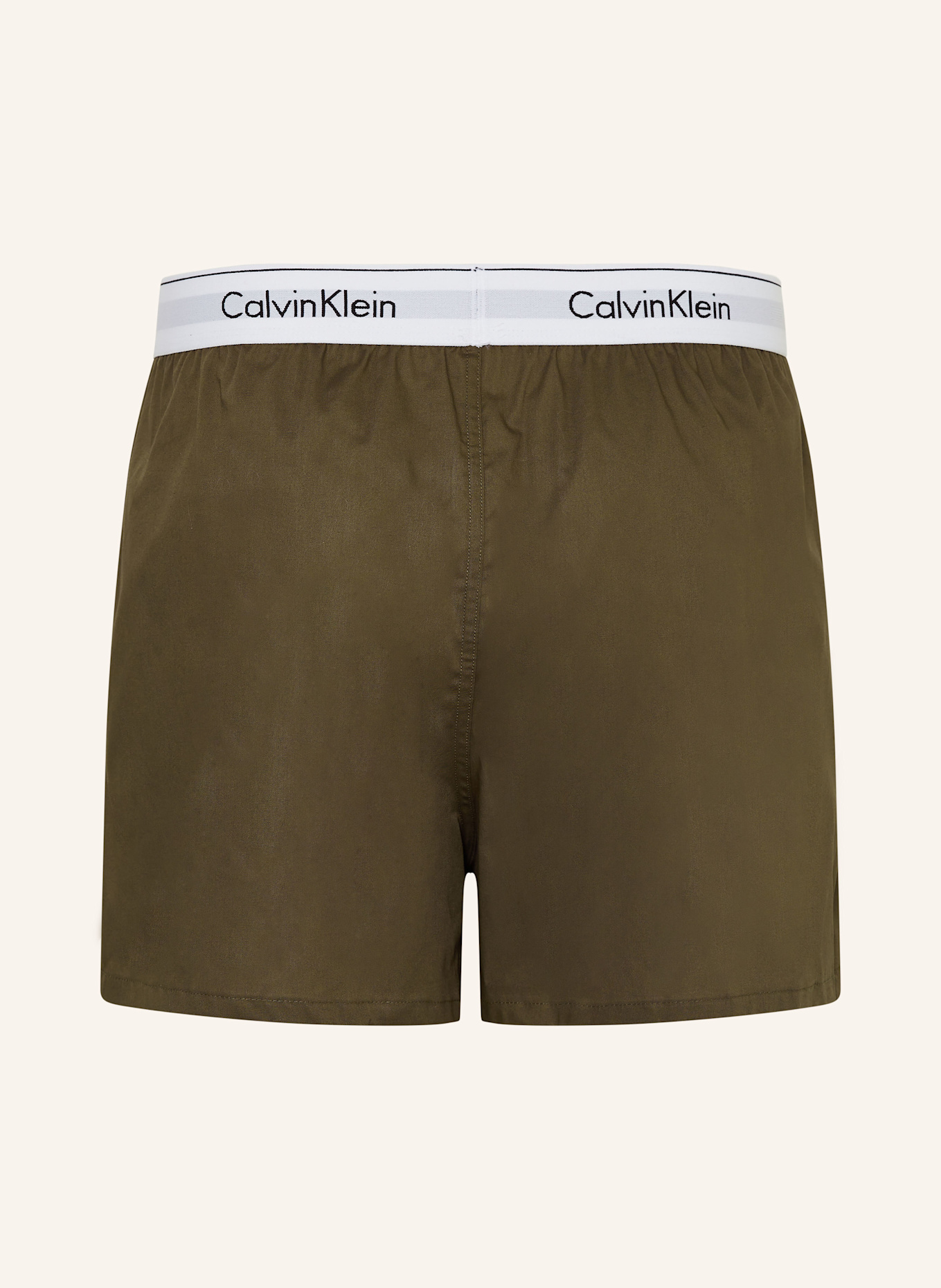 Calvin Klein 2er-Pack Web-Boxershorts MODERN COTTON STRETCH: KHAKI/ SCHWARZ
