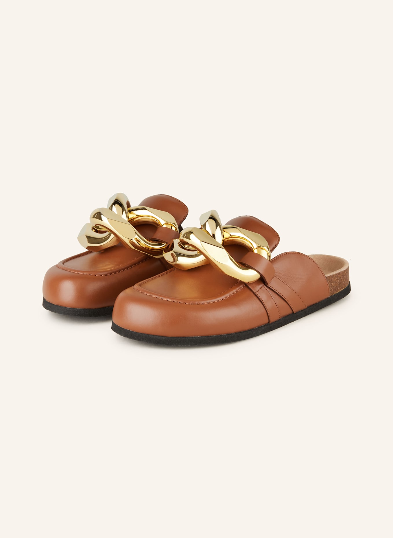 JW ANDERSON Klapki typu mules: BRĄZOWY