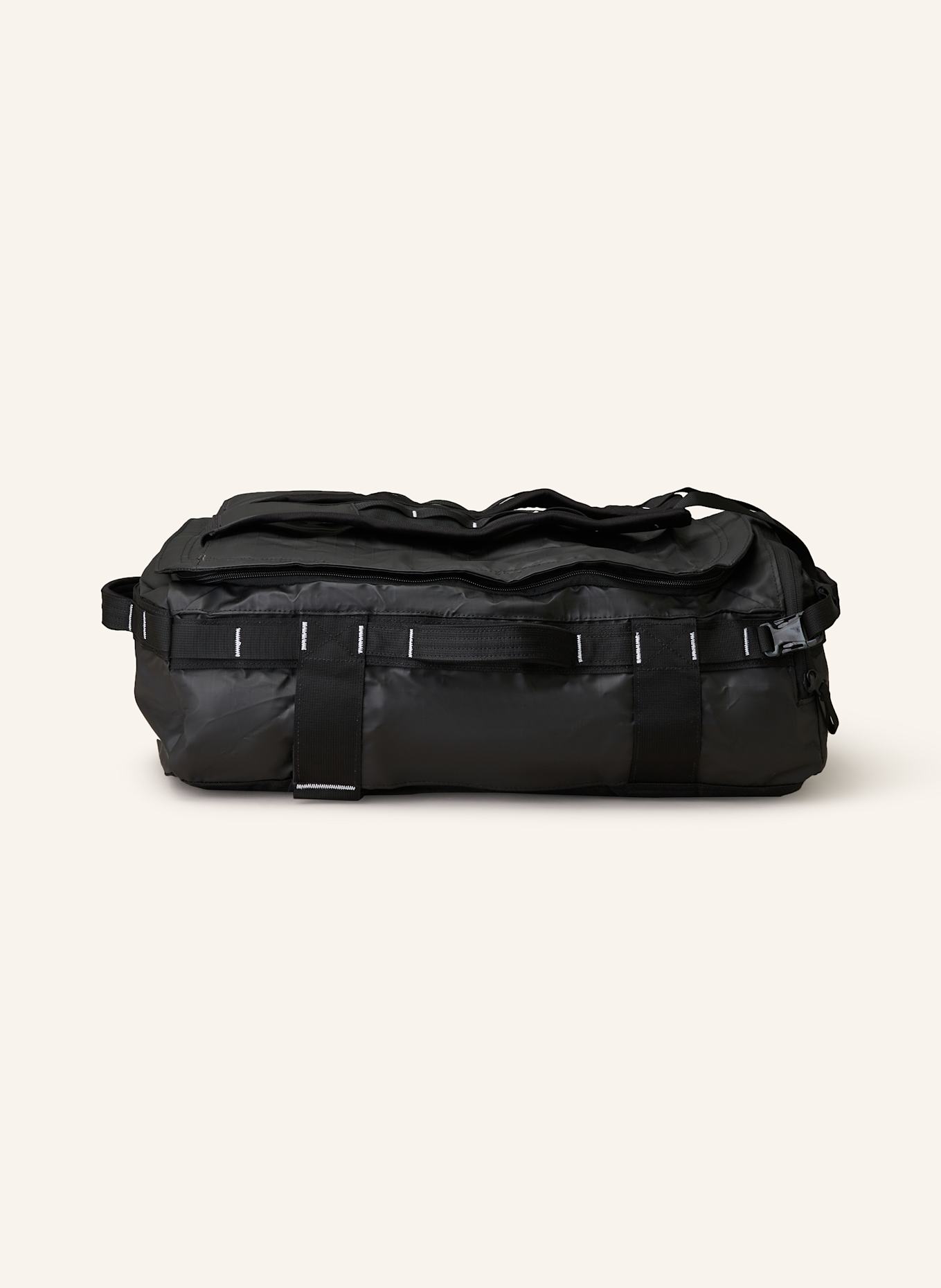 THE NORTH FACE BASE CAMP VOYAGER DUFFEL 32 l travel bag with laptop compartment can be worn as a backpack