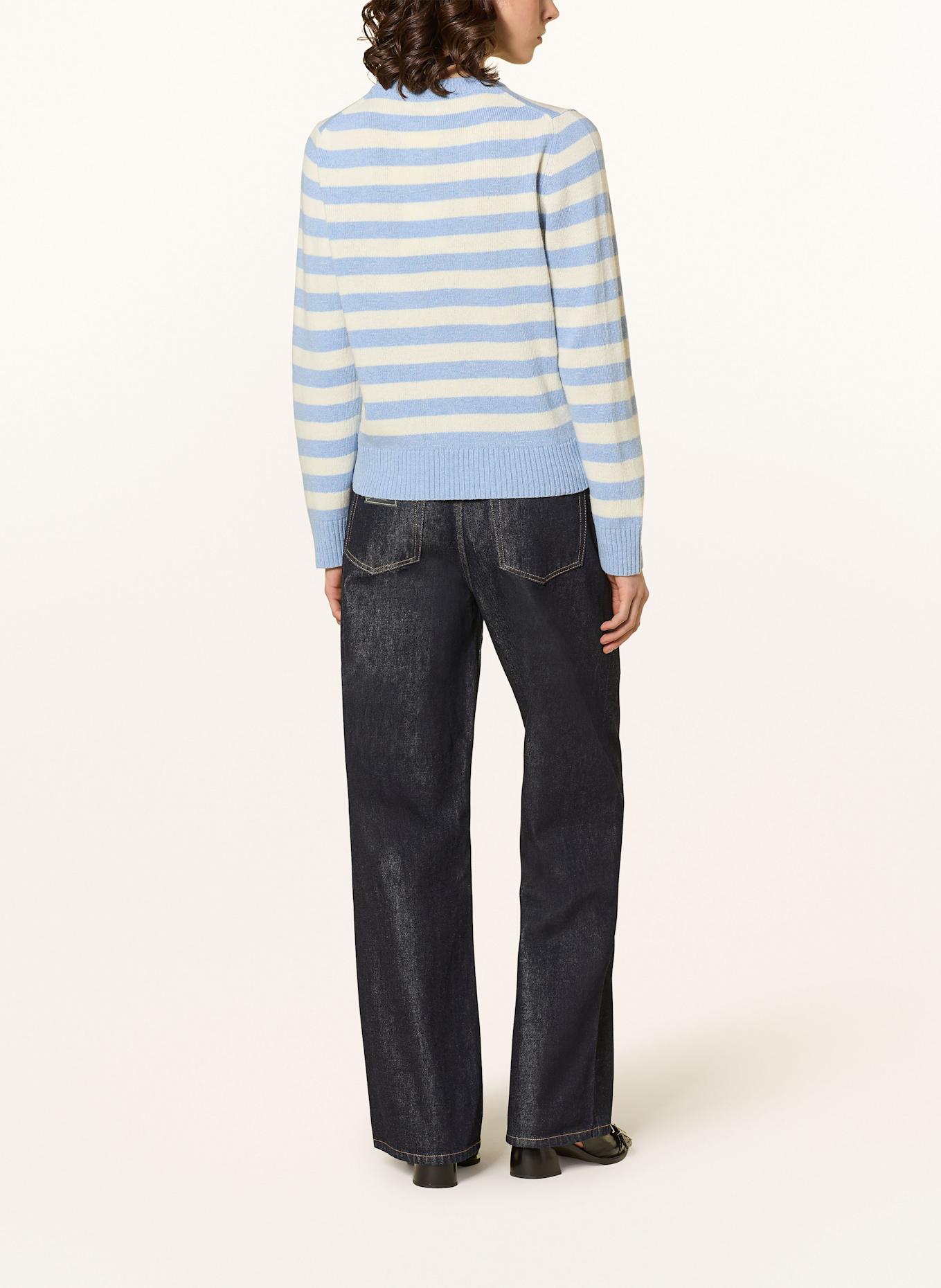 GANNI Pullover, Farbe: HELLBLAU/ WEISS/ SCHWARZ (Bild 3)