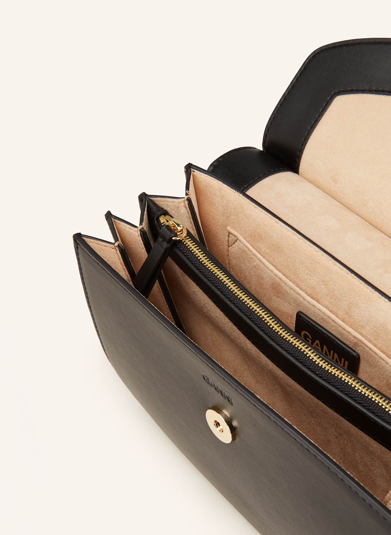 GANNI Umhängetasche APO-G SMALL: SCHWARZ