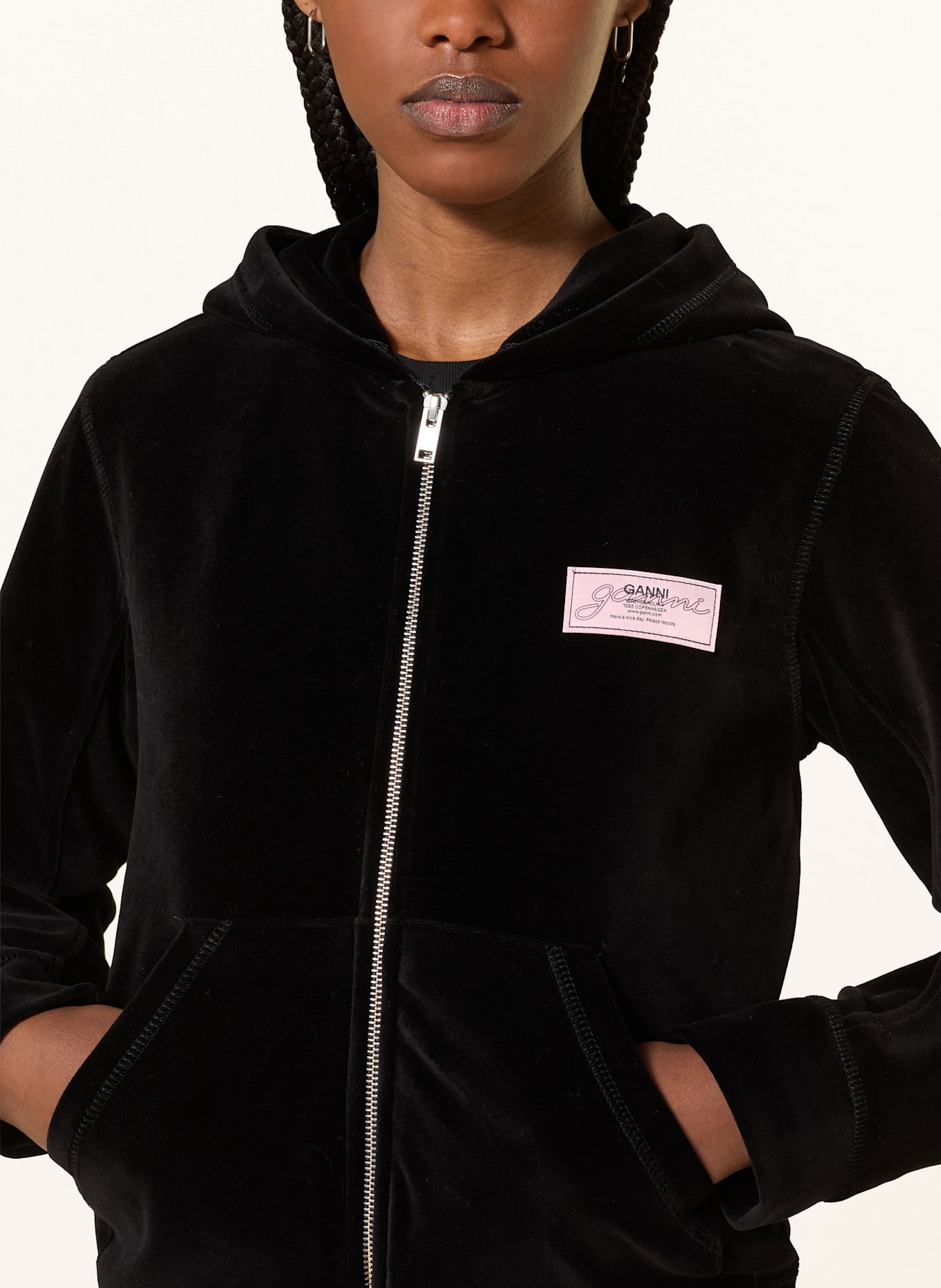 GANNI Nickijacke: SCHWARZ