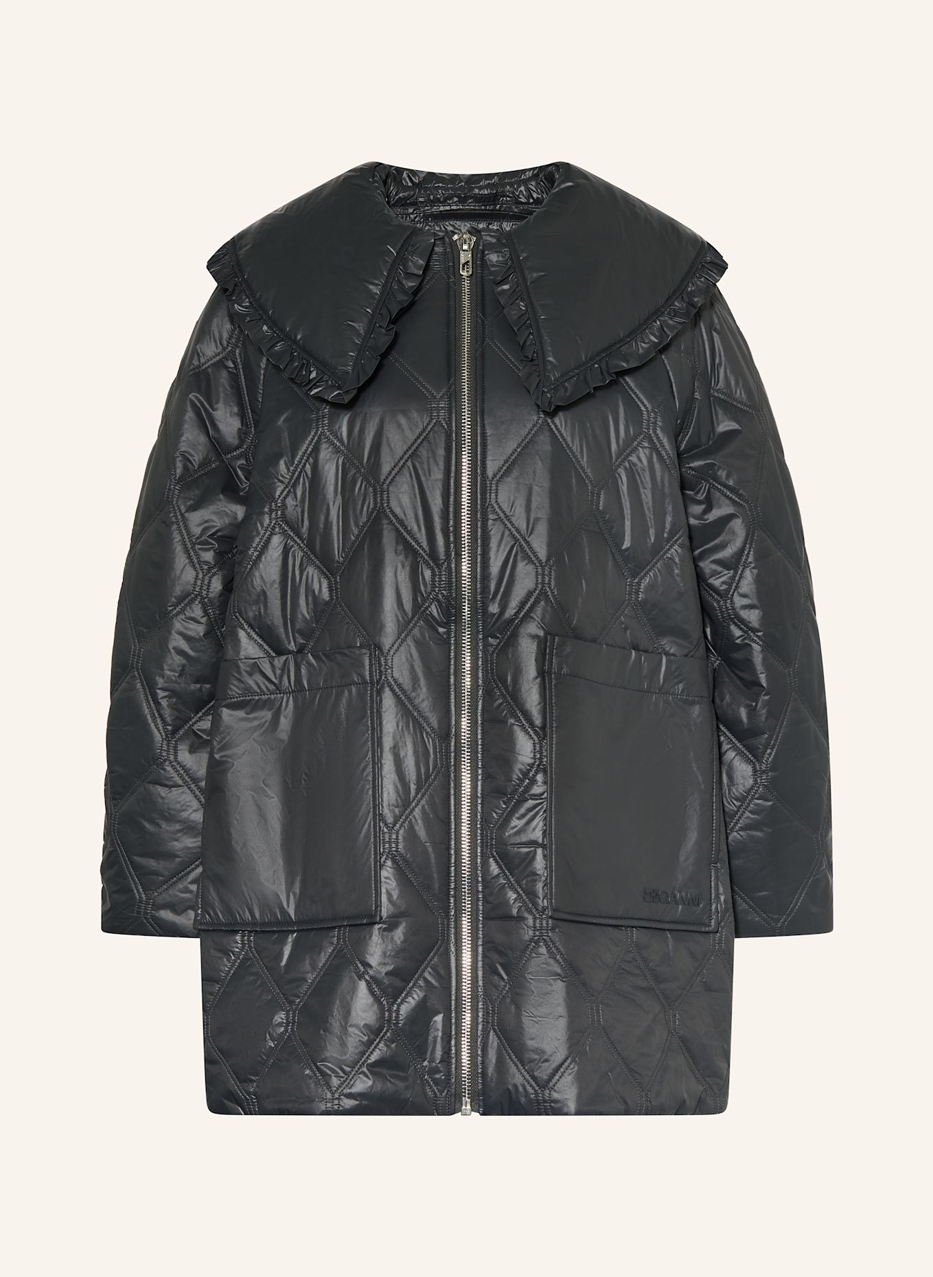GANNI Steppjacke: DUNKELGRAU