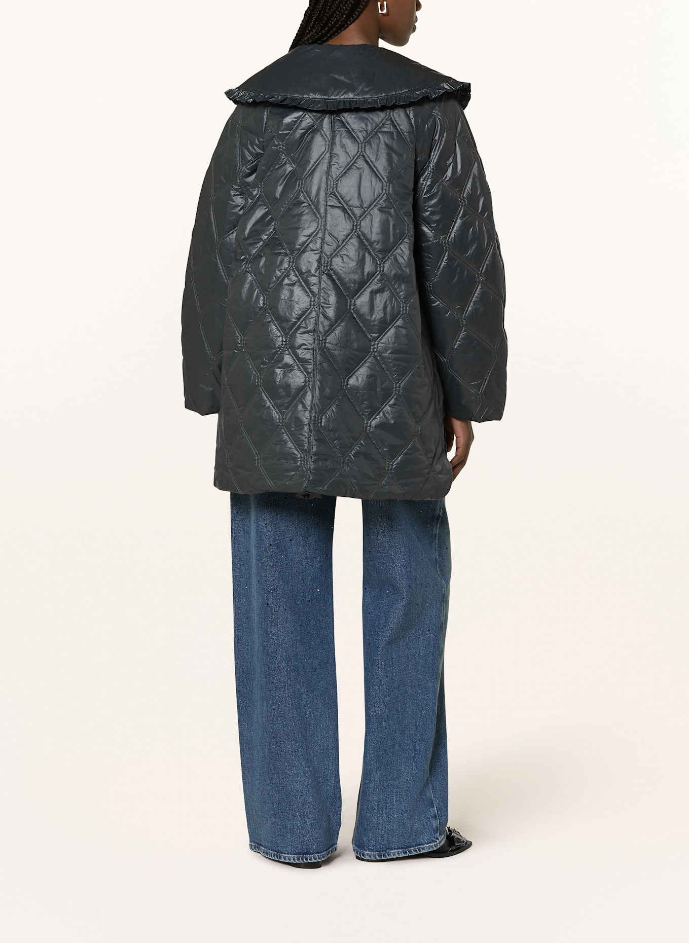 GANNI Steppjacke: DUNKELGRAU