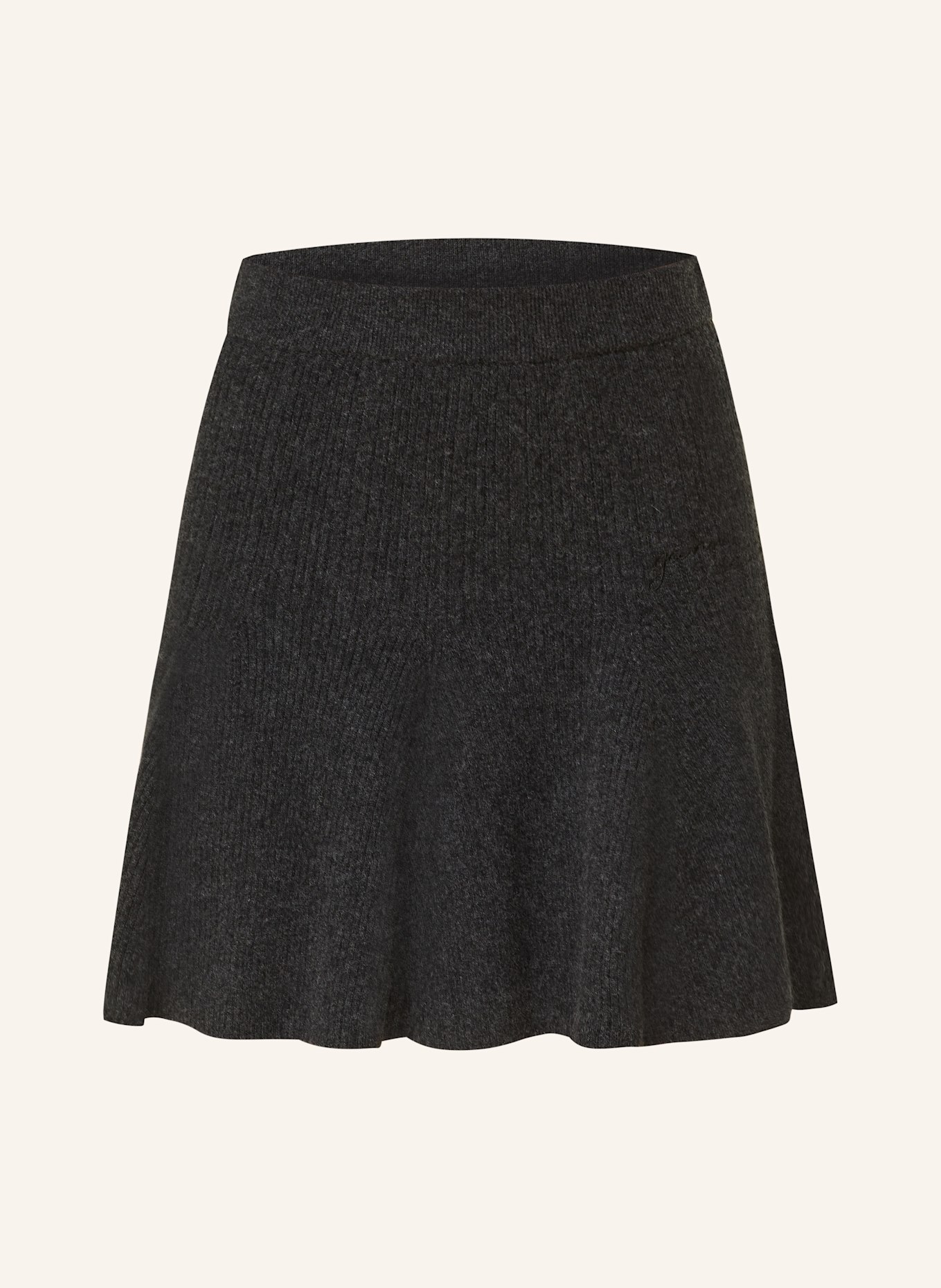 GANNI Strickrock mit Cashmere, Farbe: DUNKELGRAU (Bild 1)