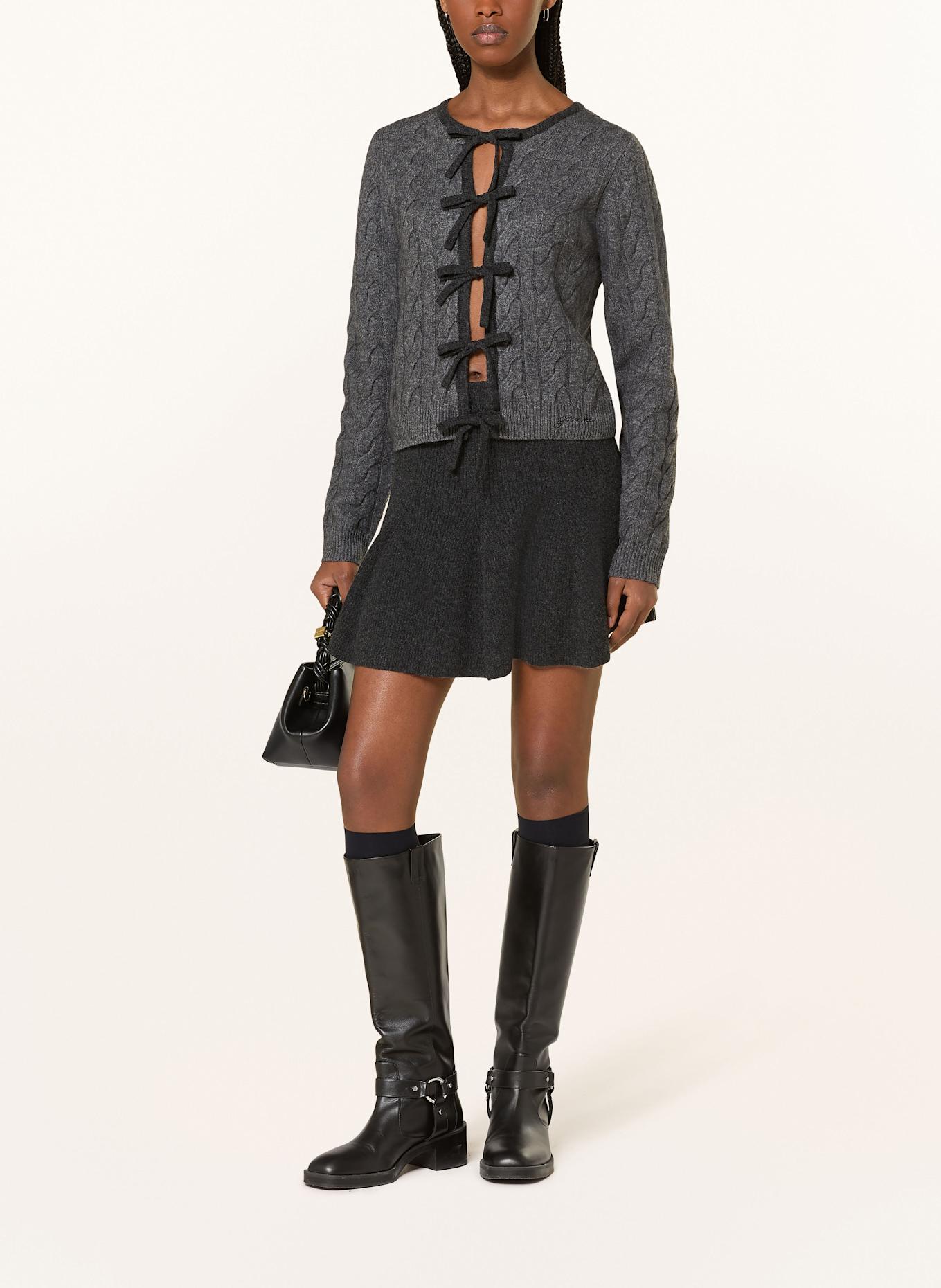 GANNI Strickrock mit Cashmere, Farbe: DUNKELGRAU (Bild 2)