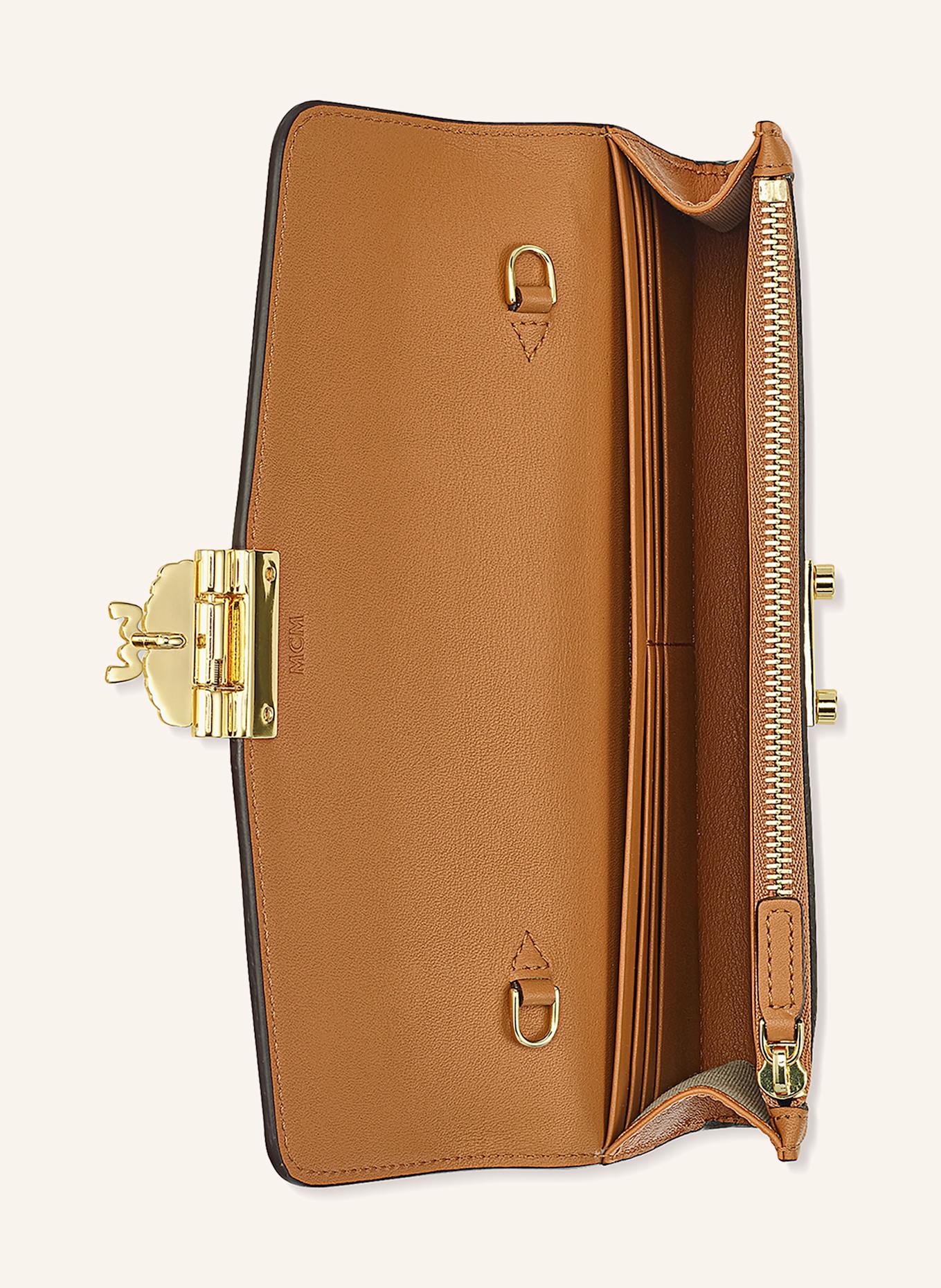 MCM Geldbörse TRACY VI zum Umhängen: COGNAC/ SCHWARZ