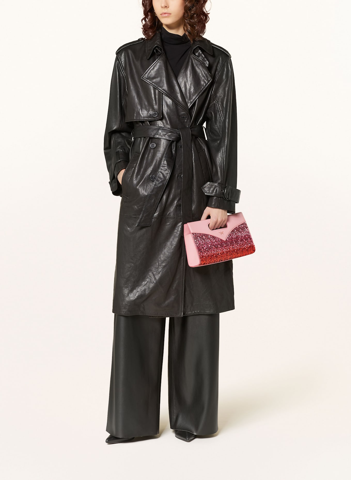 MCM Crossbody bag DIAMOND with sequins: PINK / FUCHSIA