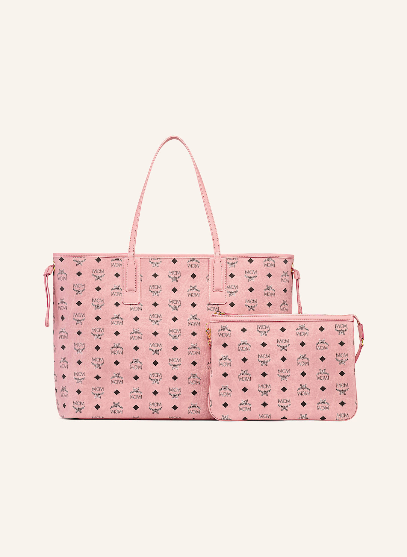 MCM Shopper LIZ VI LARGE mit abnehmbarer Pouch, Farbe: ROSA (Bild 2)
