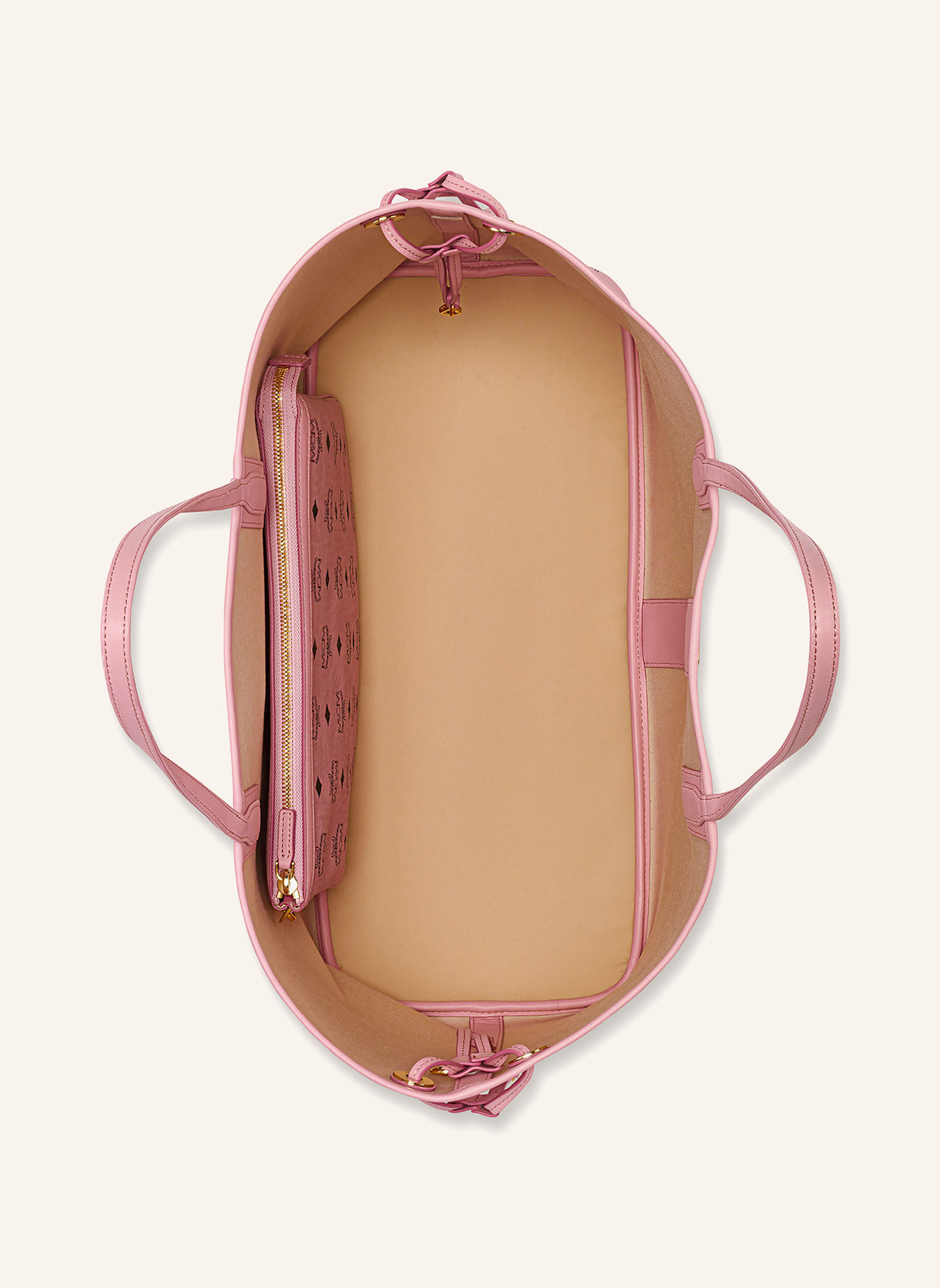 MCM Shopper LIZ VI LARGE mit abnehmbarer Pouch, Farbe: ROSA (Bild 4)