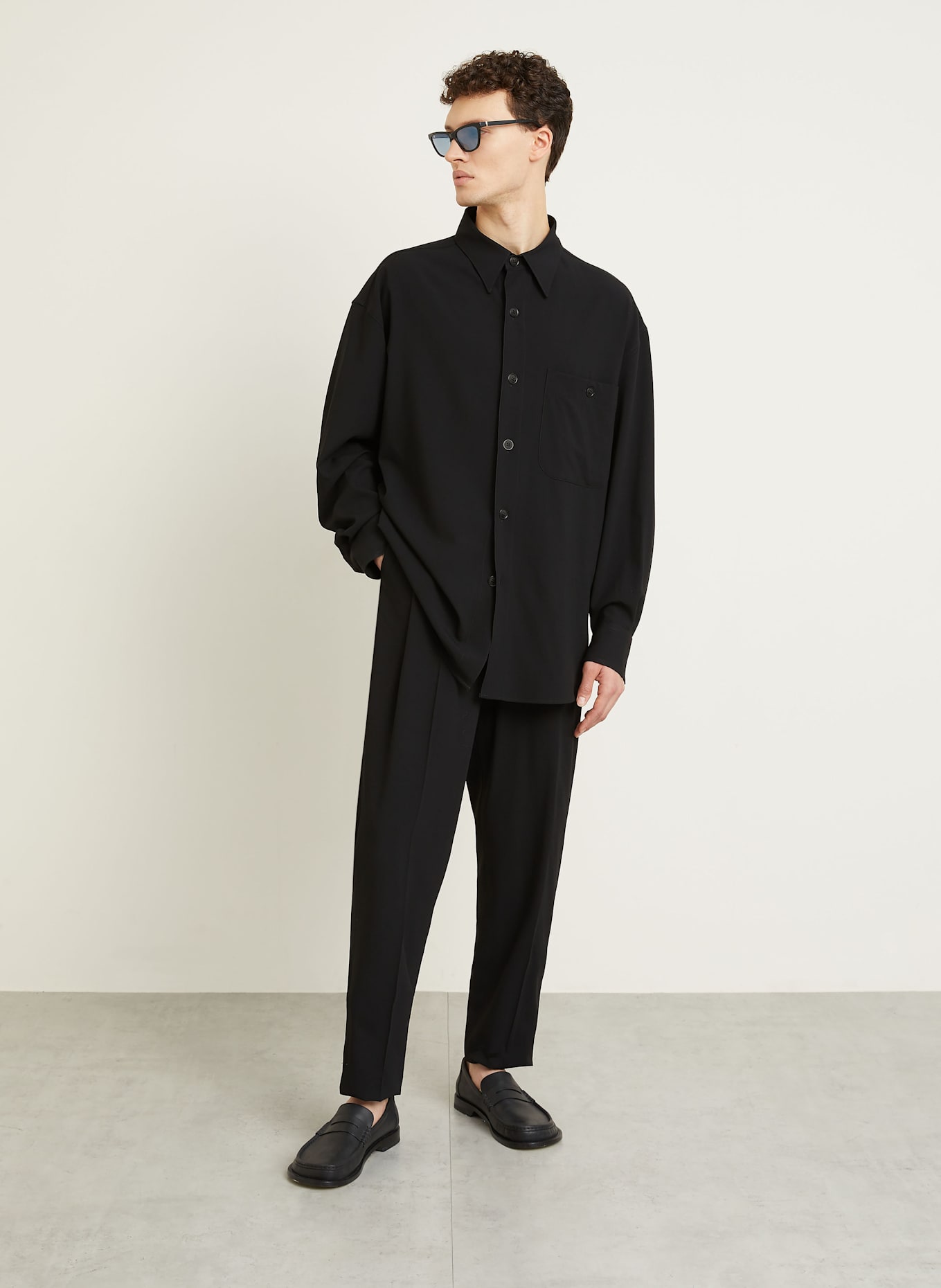 GIORGIO ARMANI Trousers regular fit in black