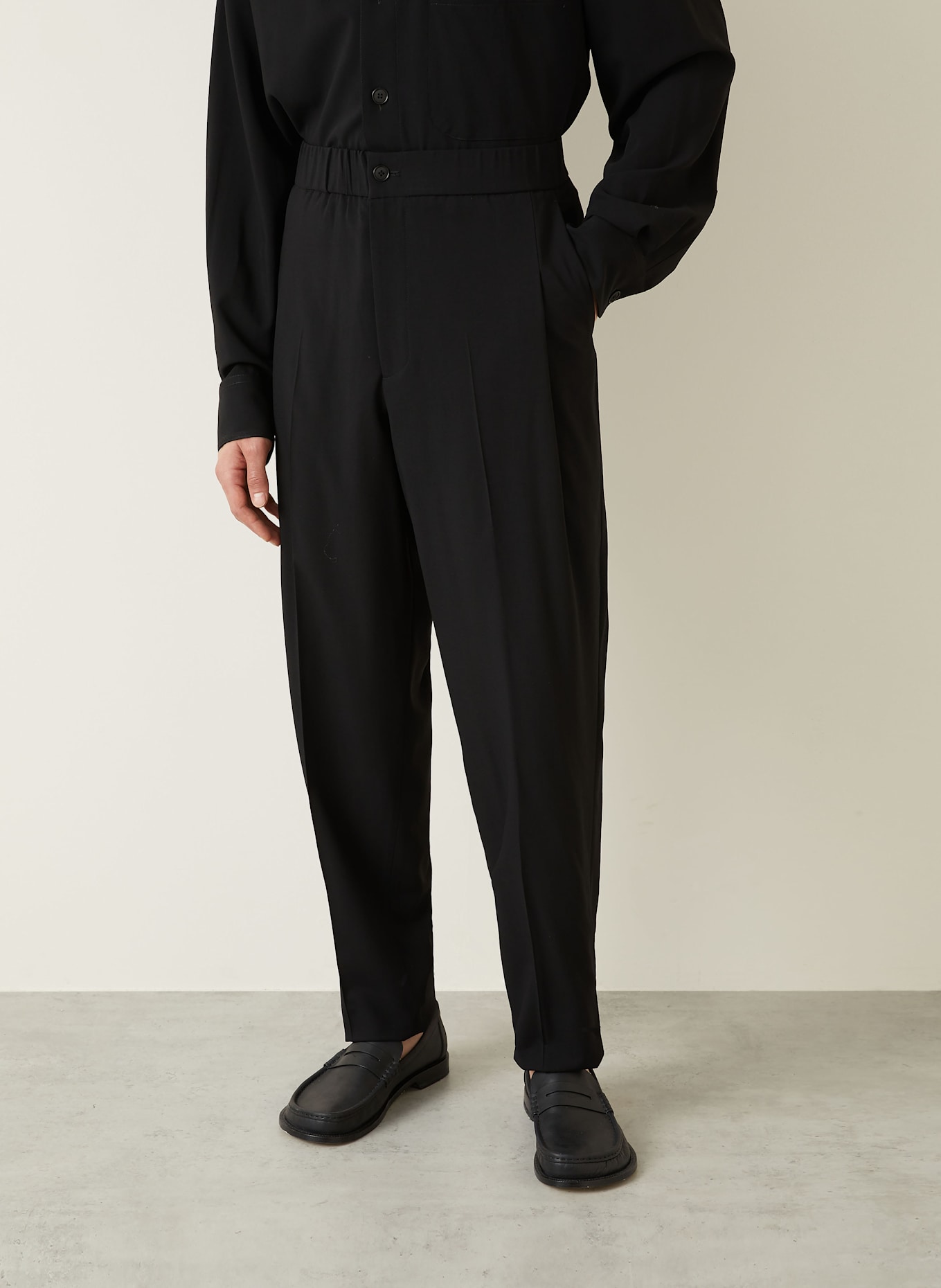 GIORGIO ARMANI Trousers regular fit in black