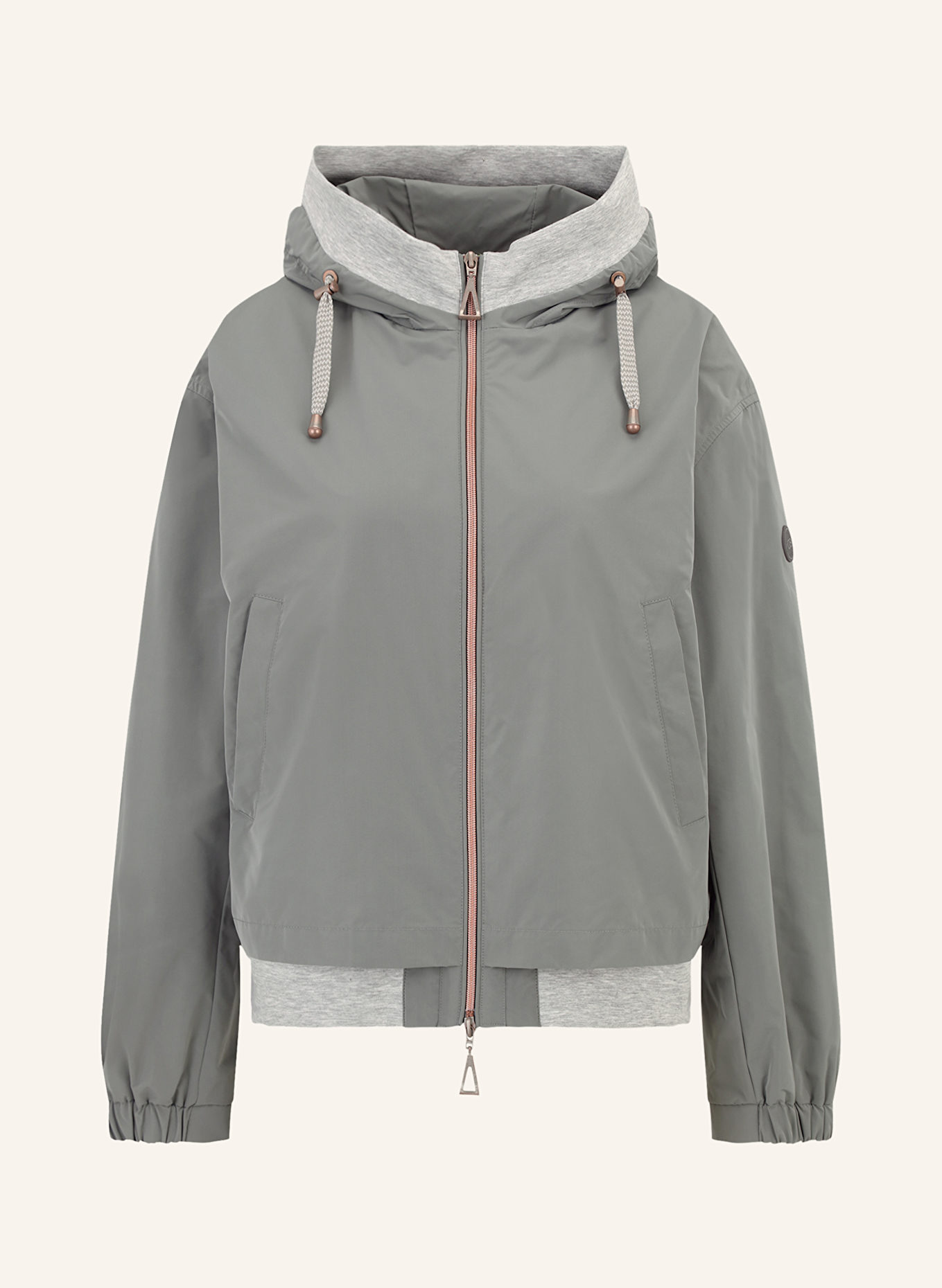 GIL BRET Blouson: KHAKI / SVĚTLE ŠEDÁ