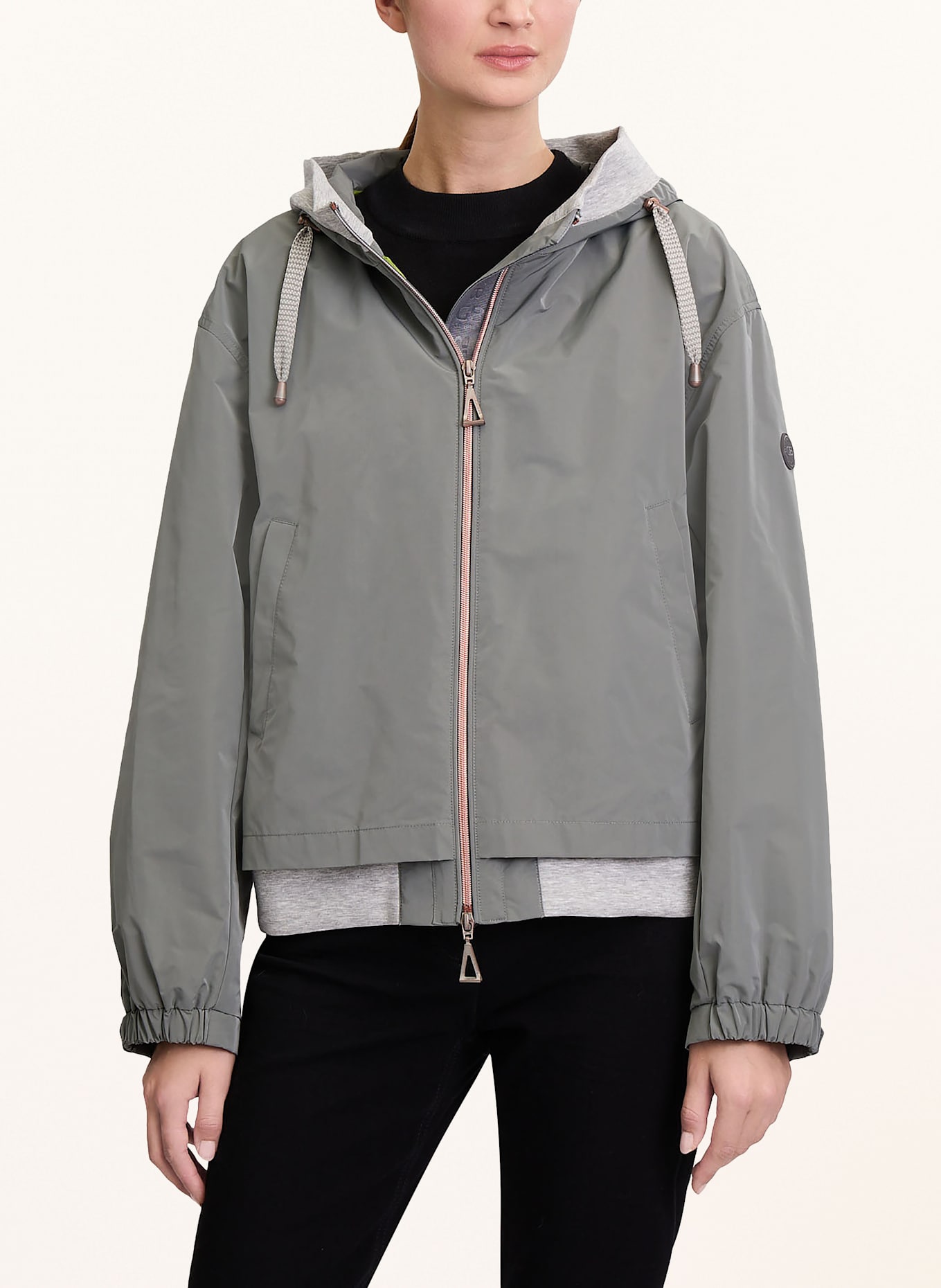 GIL BRET Blouson: KHAKI / SVĚTLE ŠEDÁ