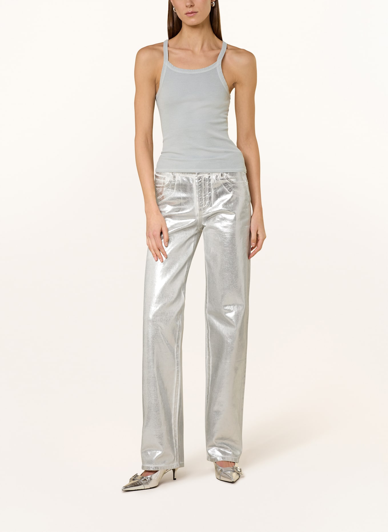 TRUE RELIGION Top: BLUE GRAY