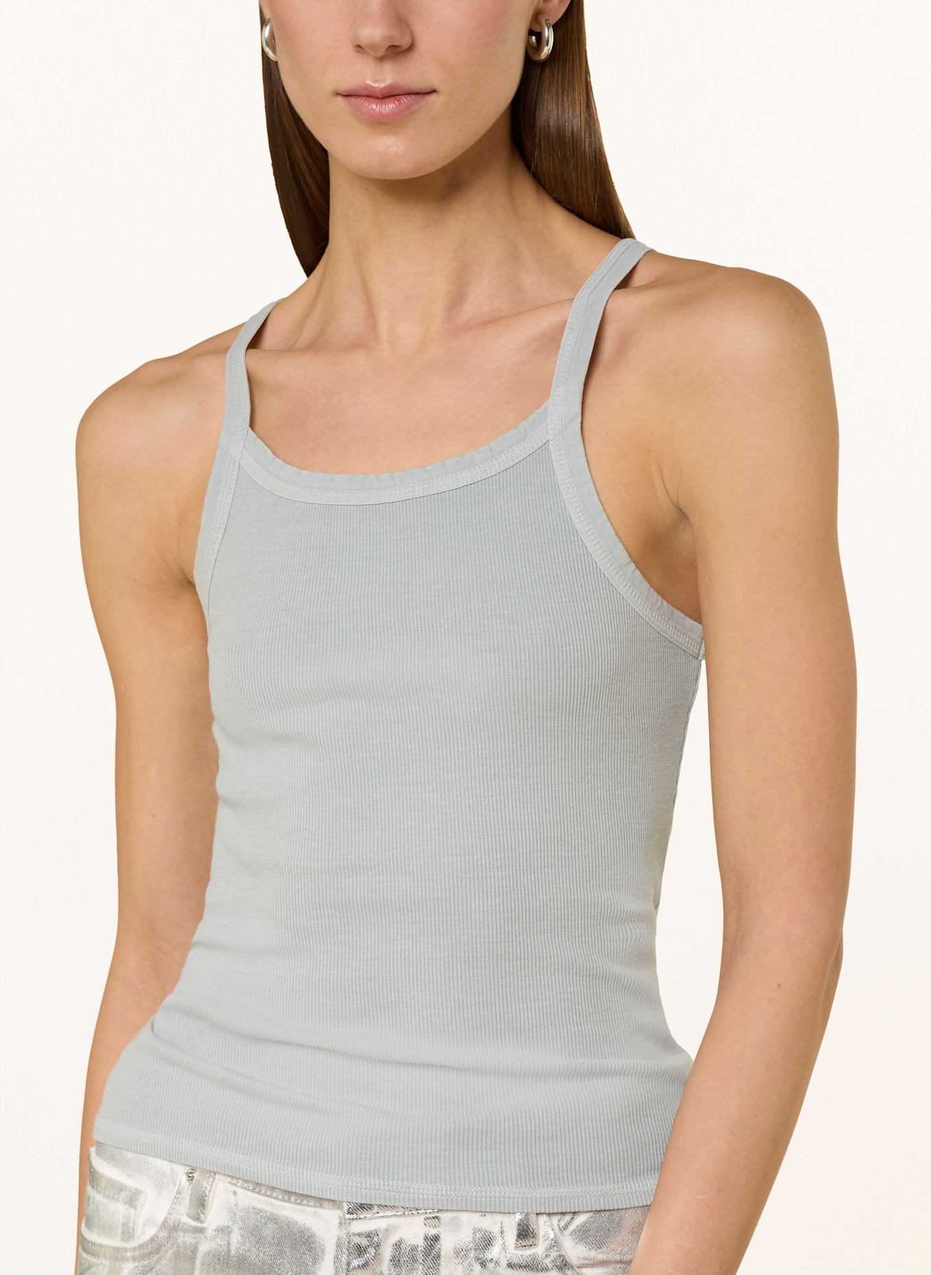 TRUE RELIGION Top: BLUE GRAY