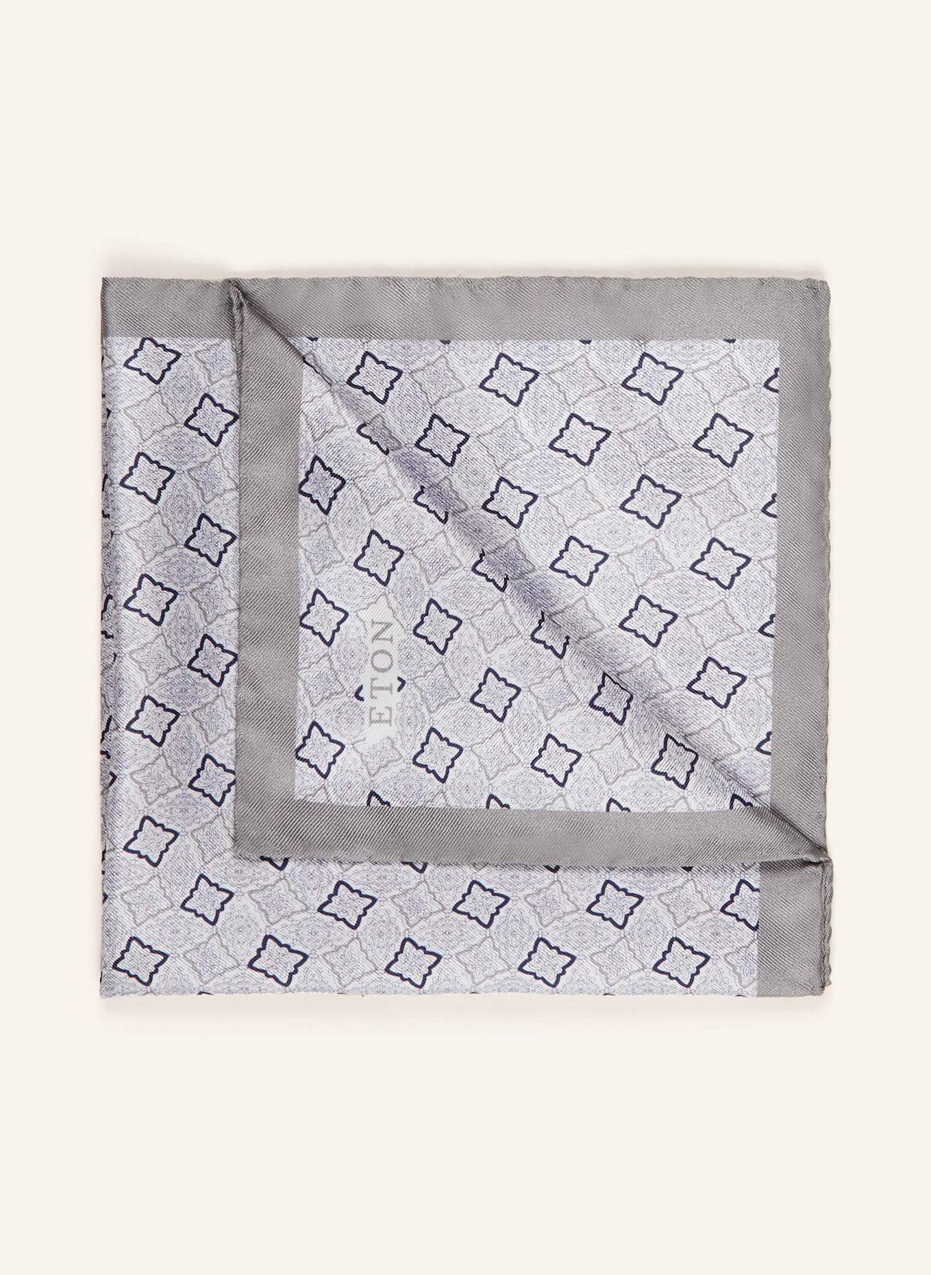 ETON Pocket square in silk: GRAY / PURPLE