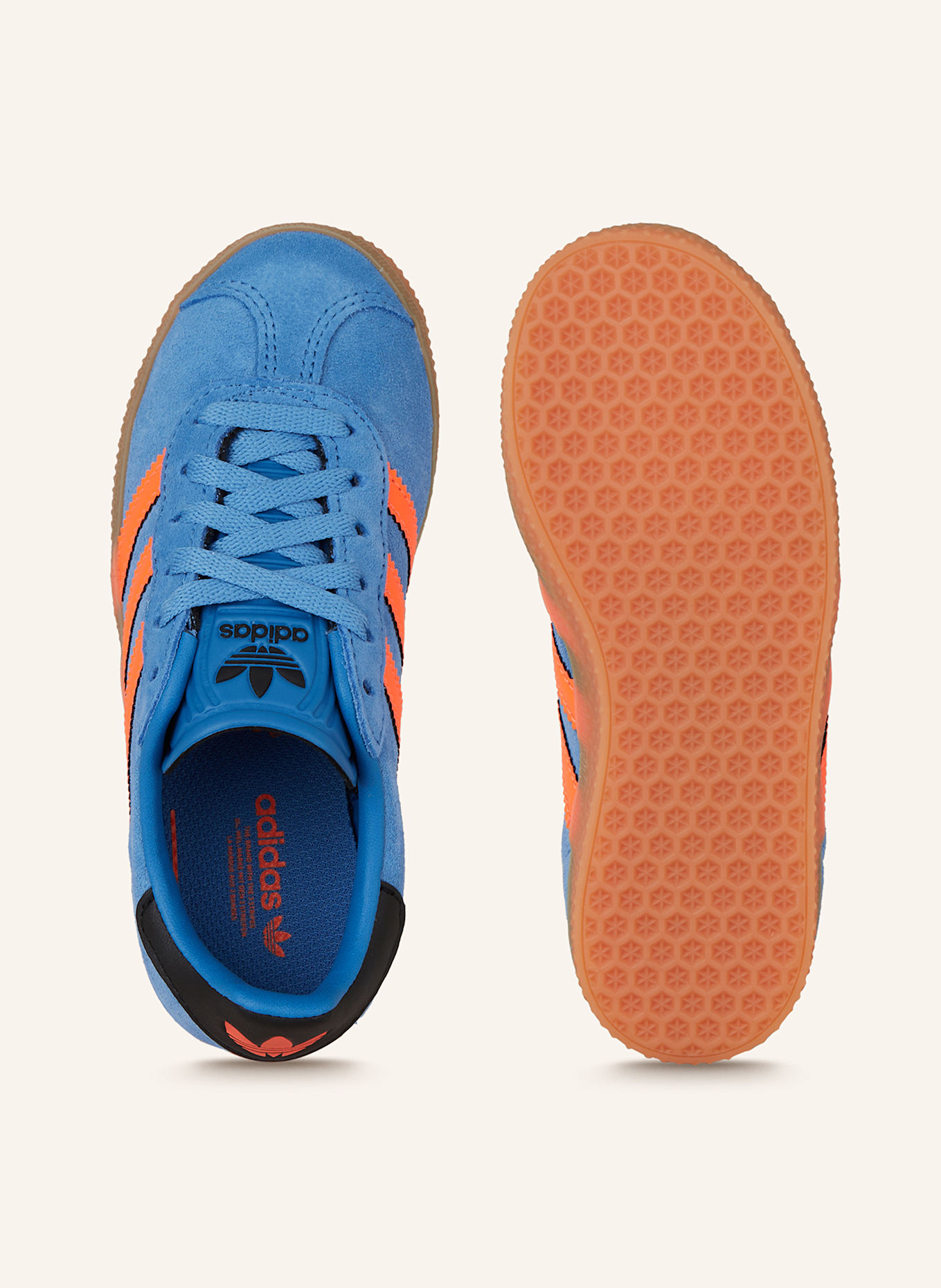 adidas Originals Sneaker GAZELLE C: BLAU/ NEONORANGE/ SCHWARZ