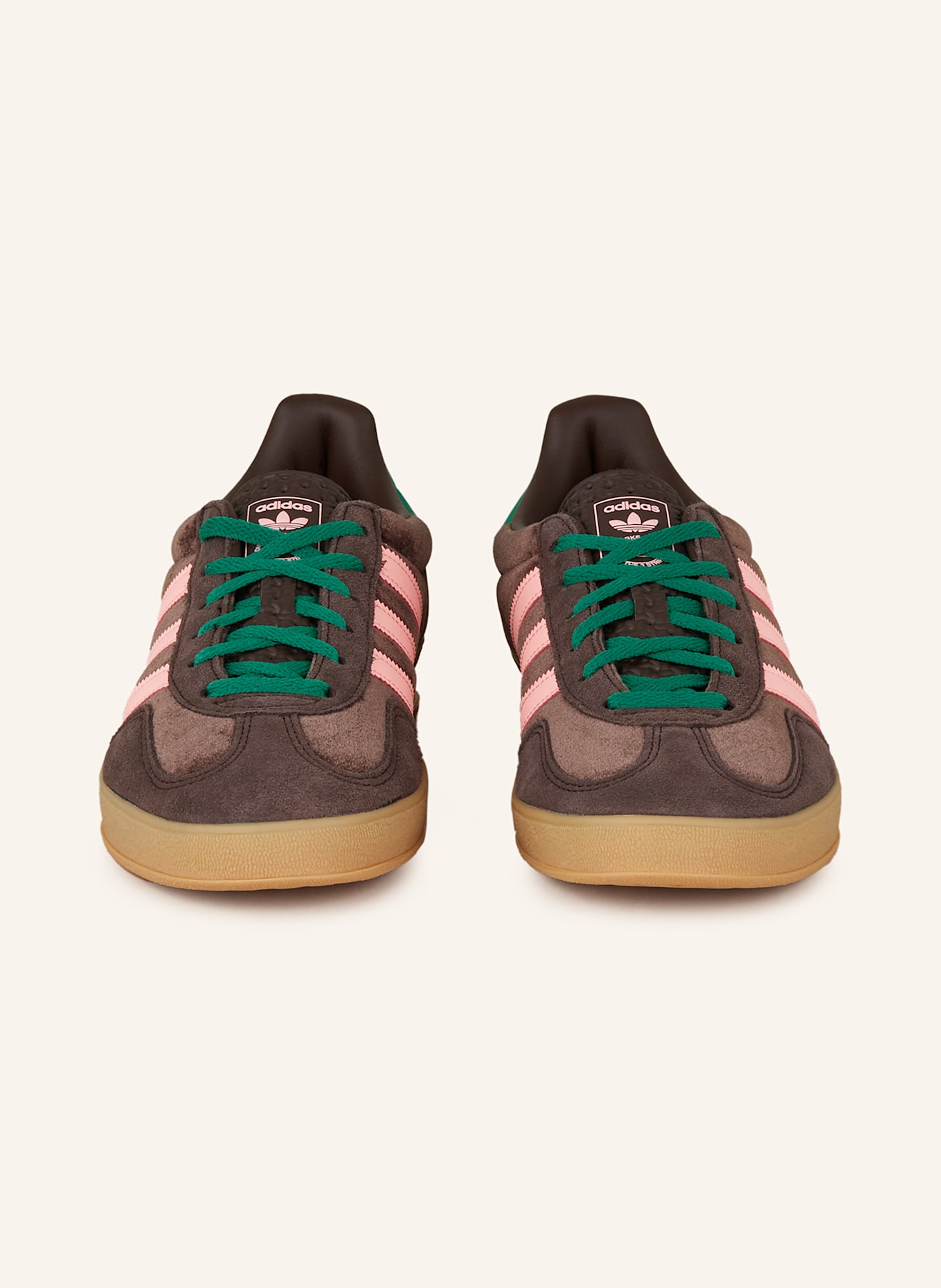 adidas Originals Sneaker GAZELLE INDOOR: DUNKELBRAUN/ GRÜN/ ROSA