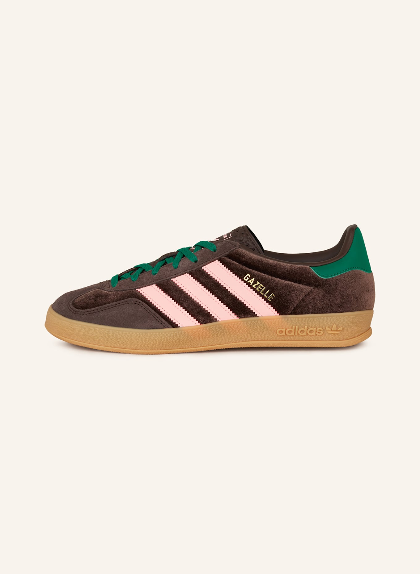 adidas Originals Sneaker GAZELLE INDOOR: DUNKELBRAUN/ GRÜN/ ROSA