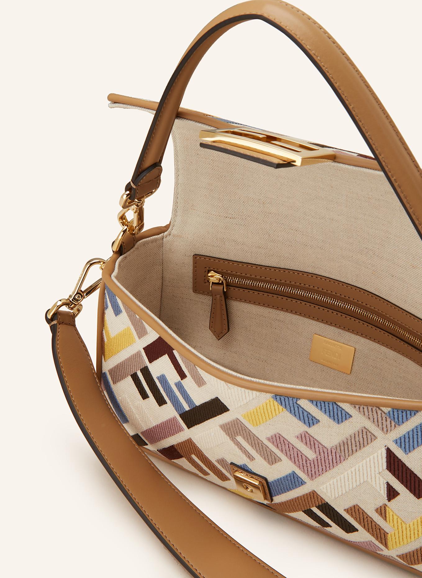 FENDI Umhangetasche BAGUETTE in creme blau altrosa