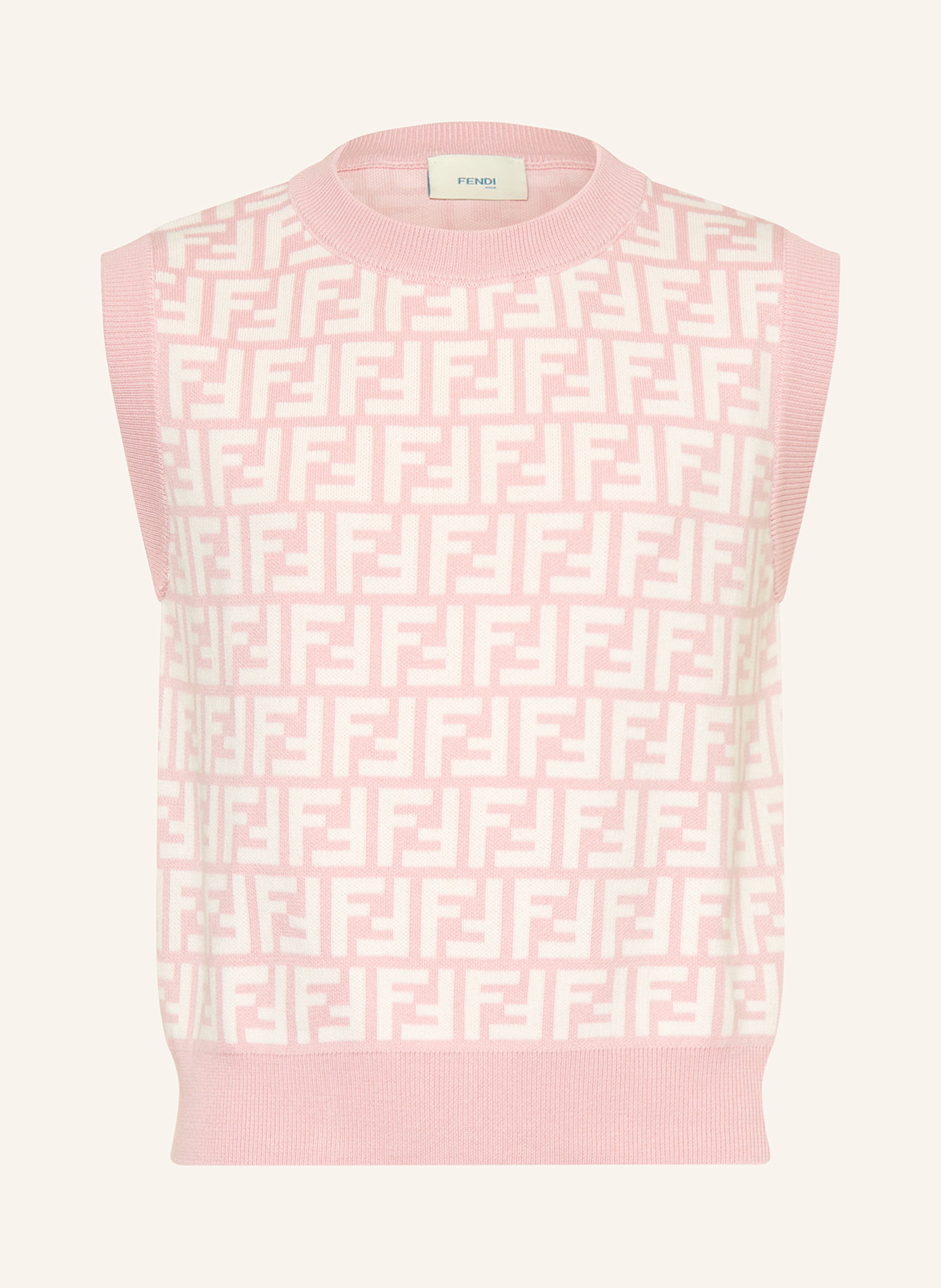 FENDI Pullunder: ROSA/ WEISS
