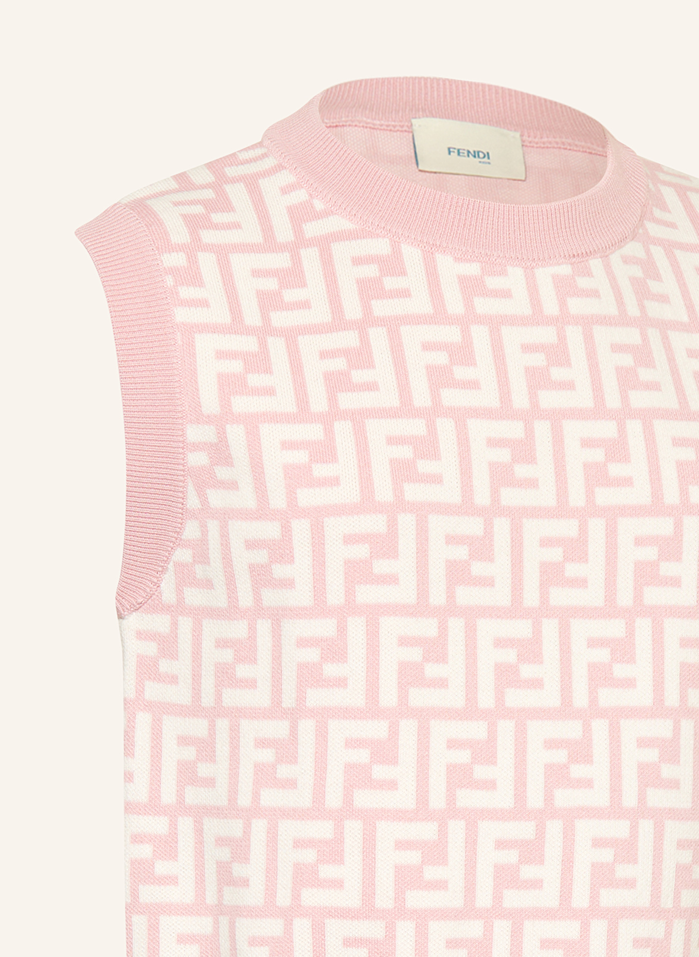 FENDI Pullunder: ROSA/ WEISS